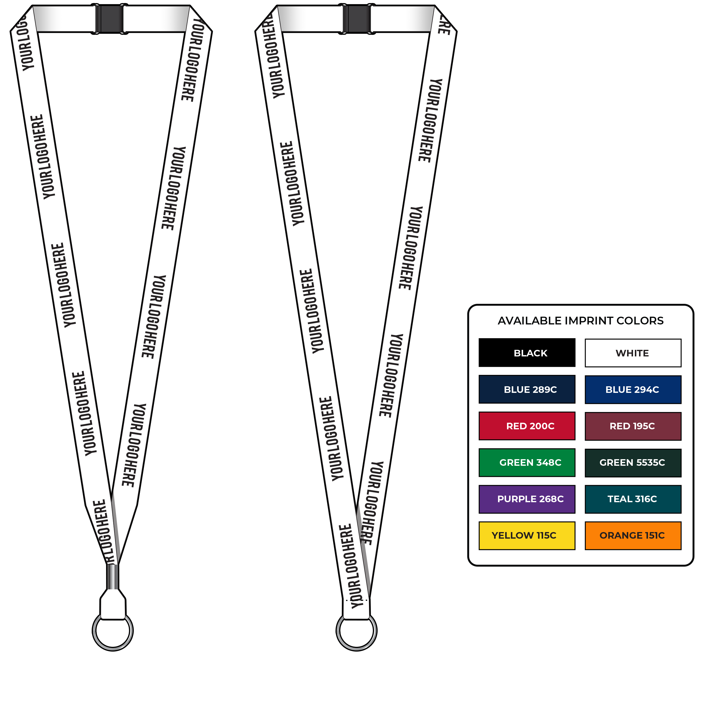 BH0018 | 5/8" EconoWeave Silkscreen Lanyards