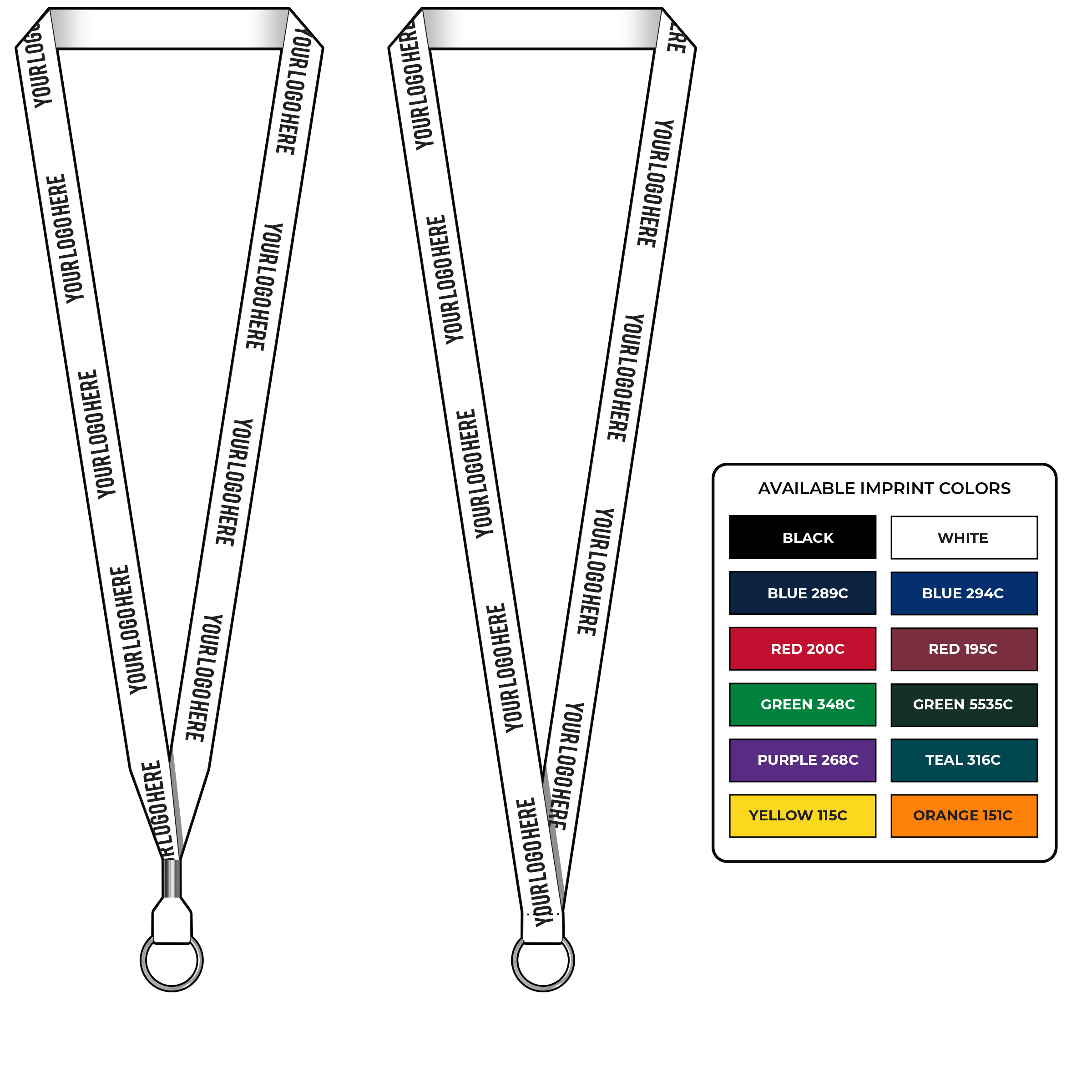 BH0018 | 5/8" EconoWeave Silkscreen Lanyards