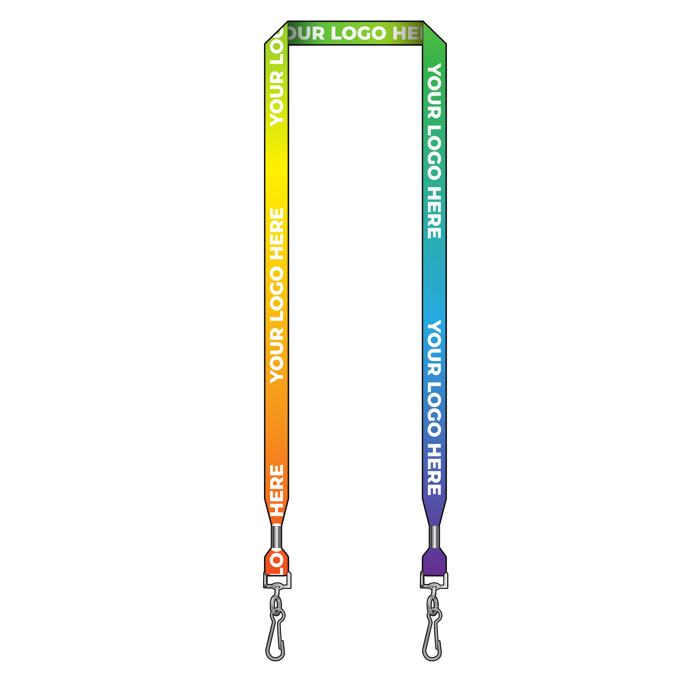 BH0002US | 5/8" Made in USA Dye Sublimation Lanyards