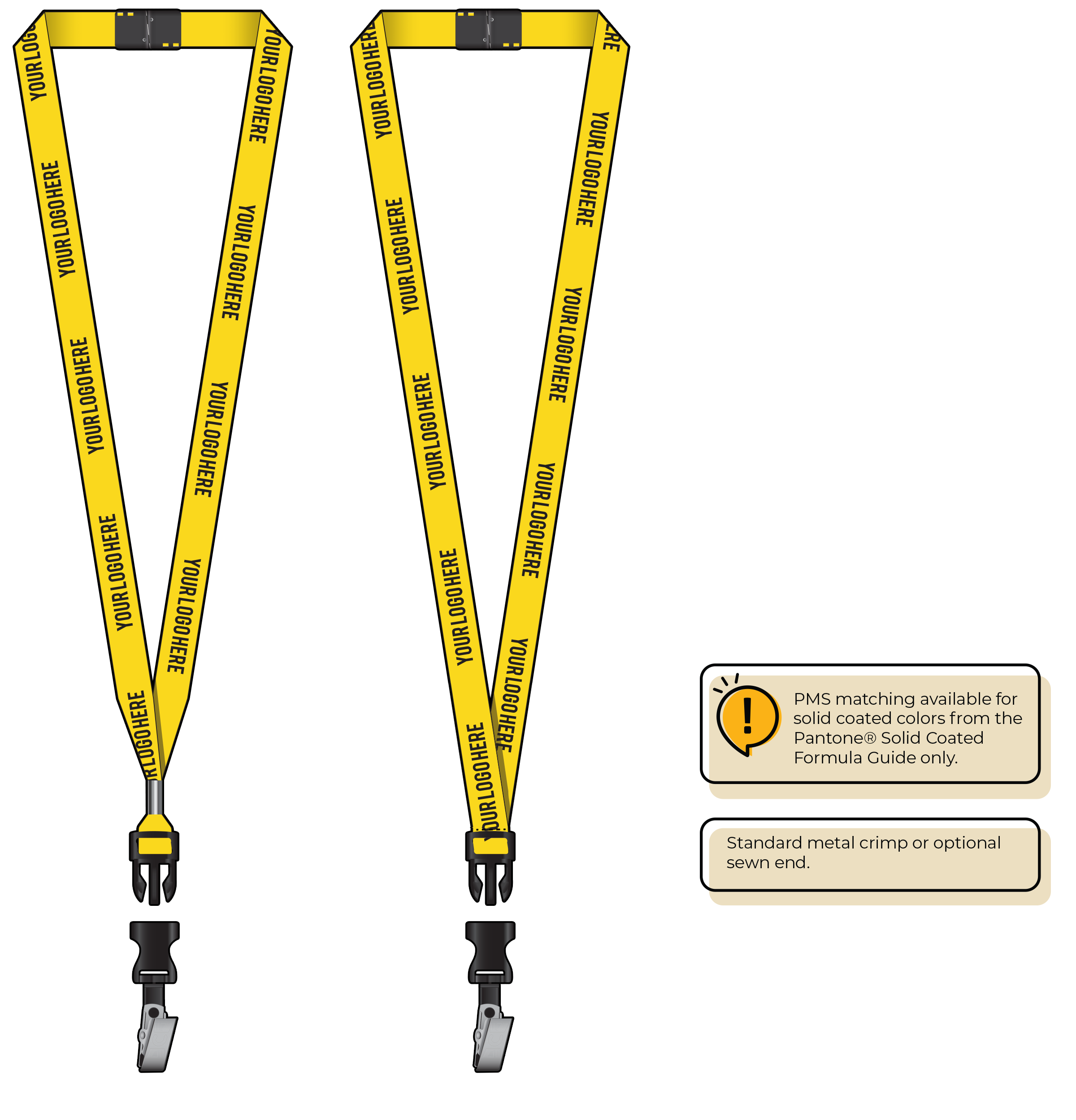 BH0015 | 5/8" OptiWeave Silkscreen Lanyard
