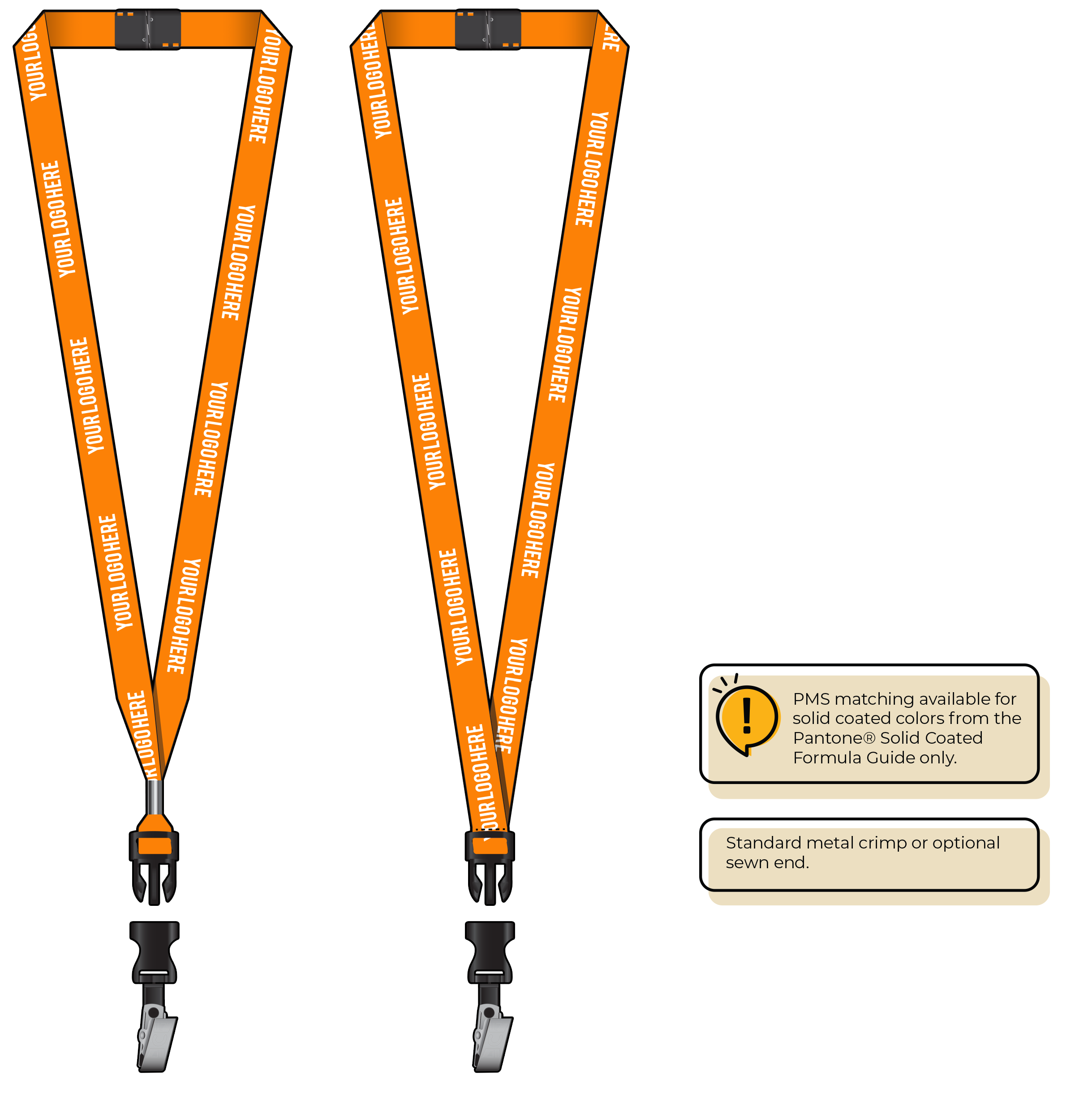 BH0015 | 5/8" OptiWeave Silkscreen Lanyard