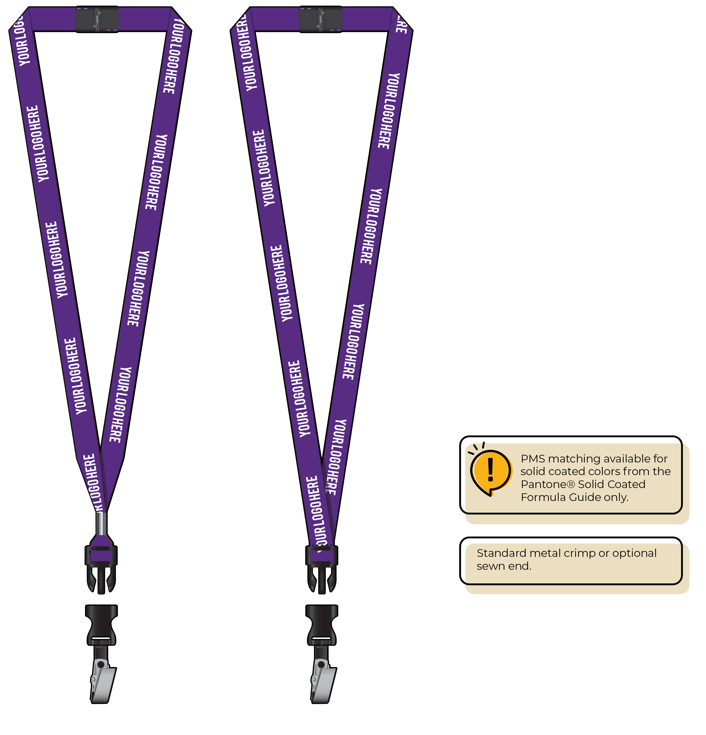 BH0015 | 5/8" OptiWeave Silkscreen Lanyard