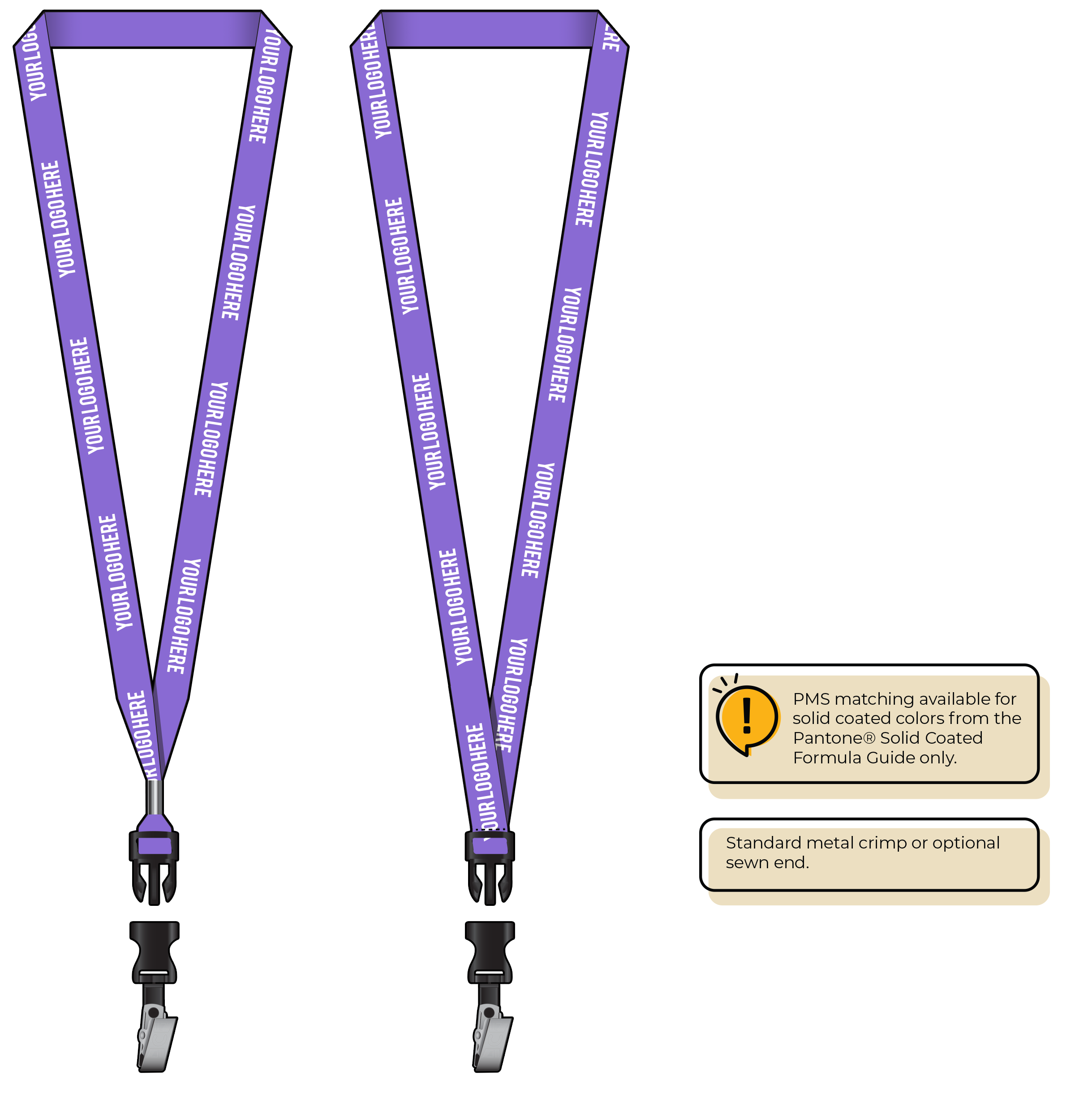 BHN012 | 5/8" Neon MicroWeave Silkscreen Lanyards :: DETACH BUCKLE