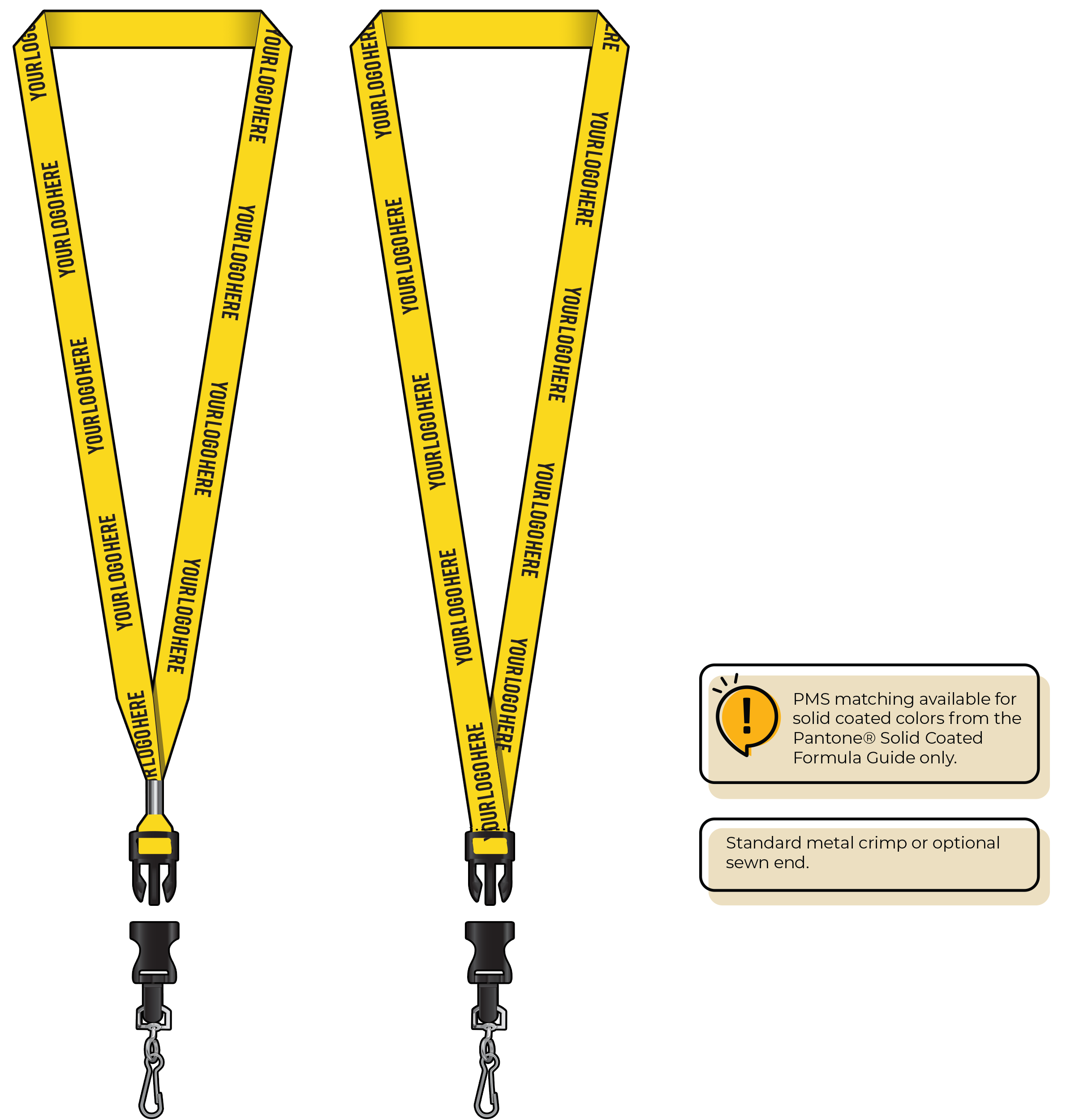 BH0012 | 5/8" MicroWeave Silkscreen Lanyards :: DETACH BUCKLE