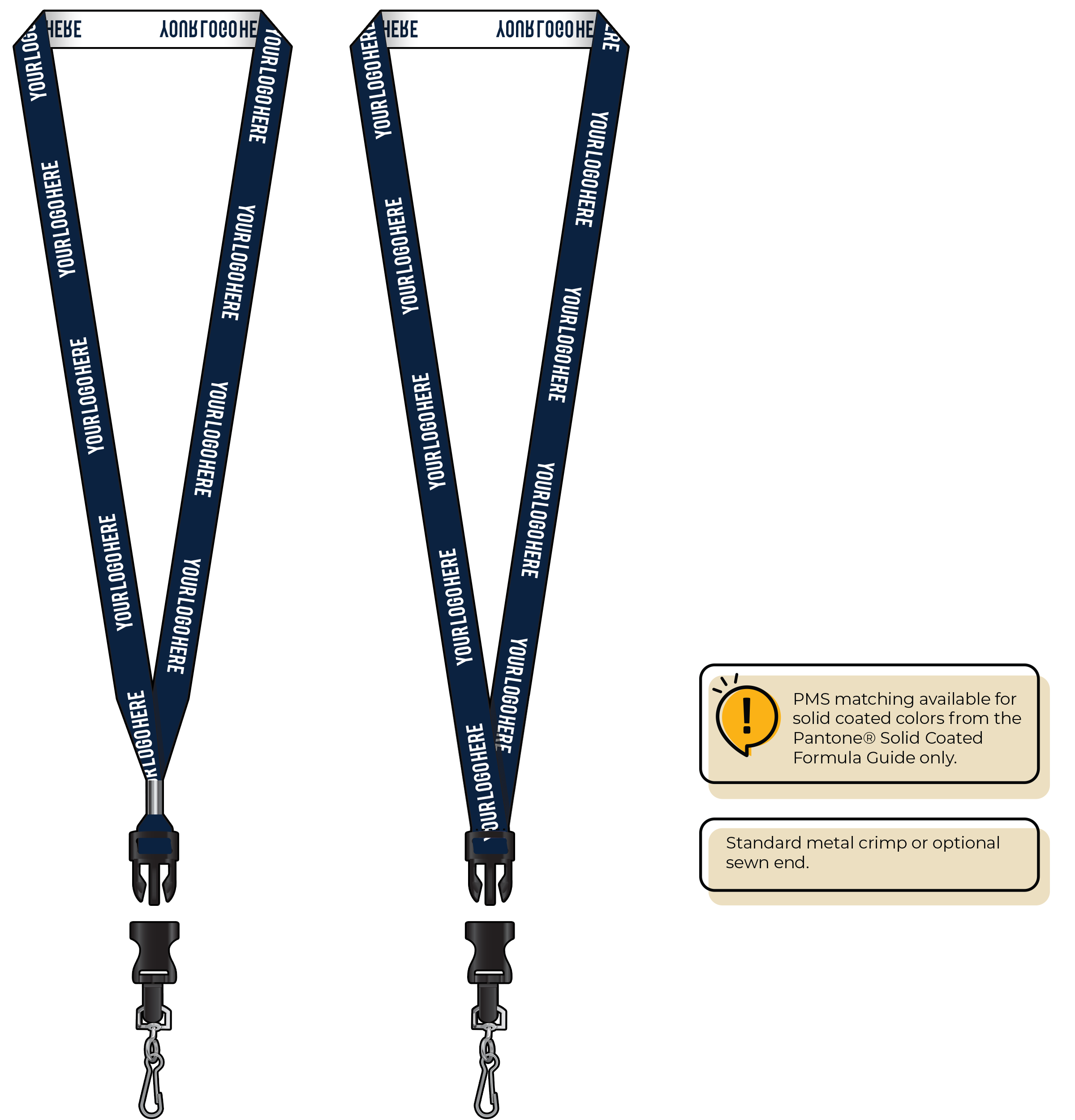 BH0022 | 5/8" Woven Lanyards :: DETACH BUCKLE