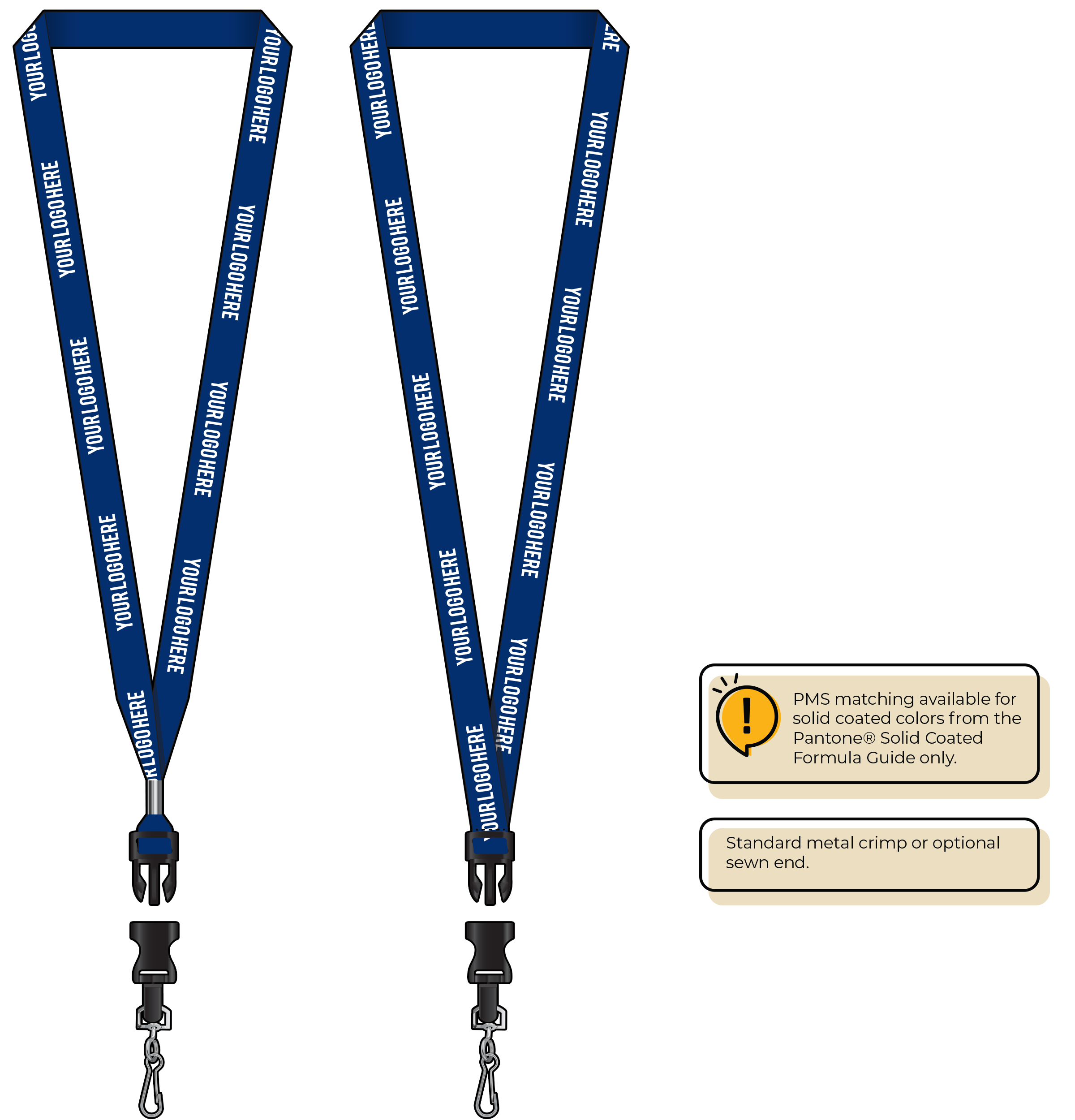 BH0012 | 5/8" MicroWeave Silkscreen Lanyards :: DETACH BUCKLE