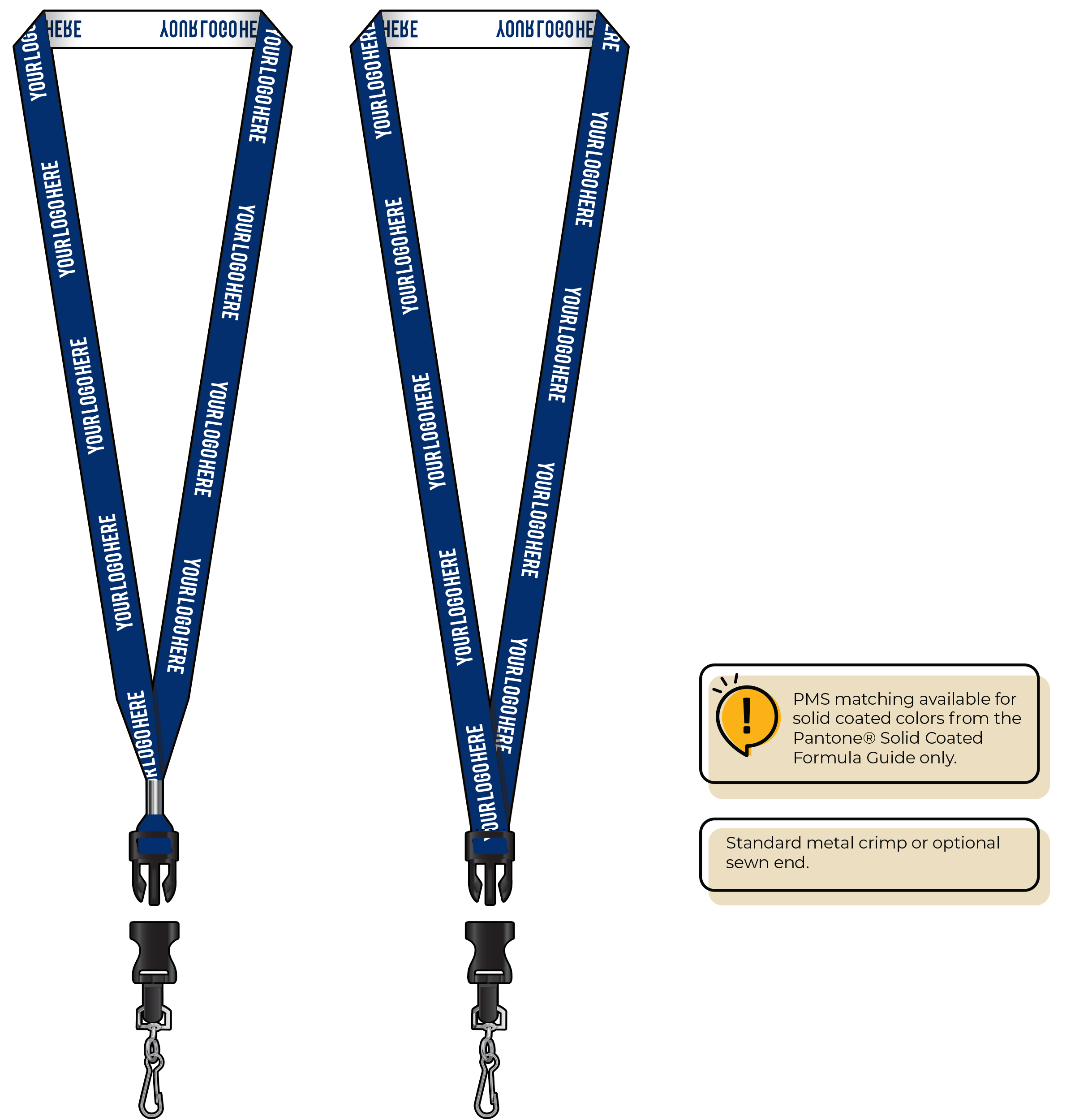 BH0022 | 5/8" Woven Lanyards :: DETACH BUCKLE