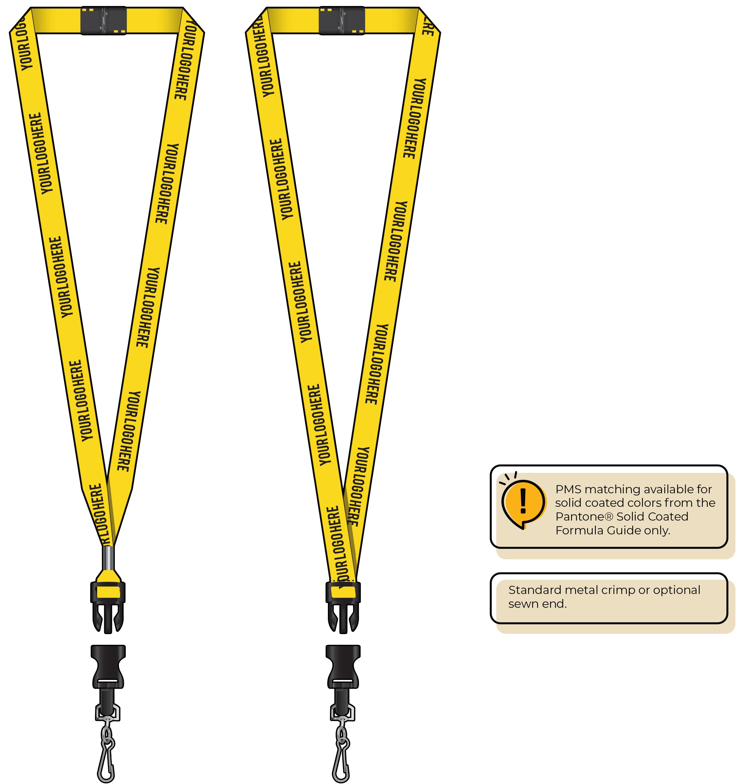 BH0015 | 5/8" OptiWeave Silkscreen Lanyard