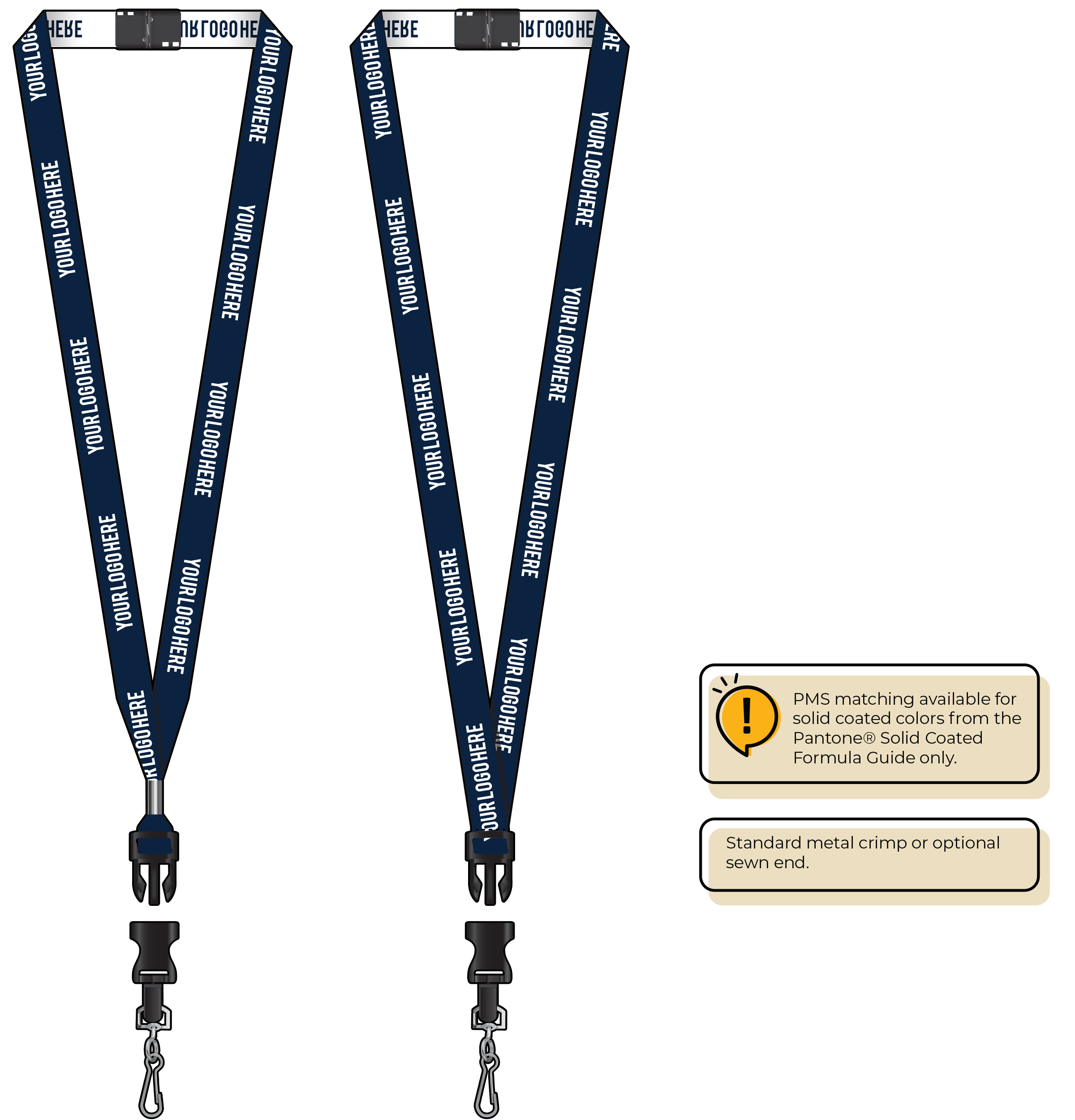BH0022 | 5/8" Woven Lanyards :: DETACH BUCKLE