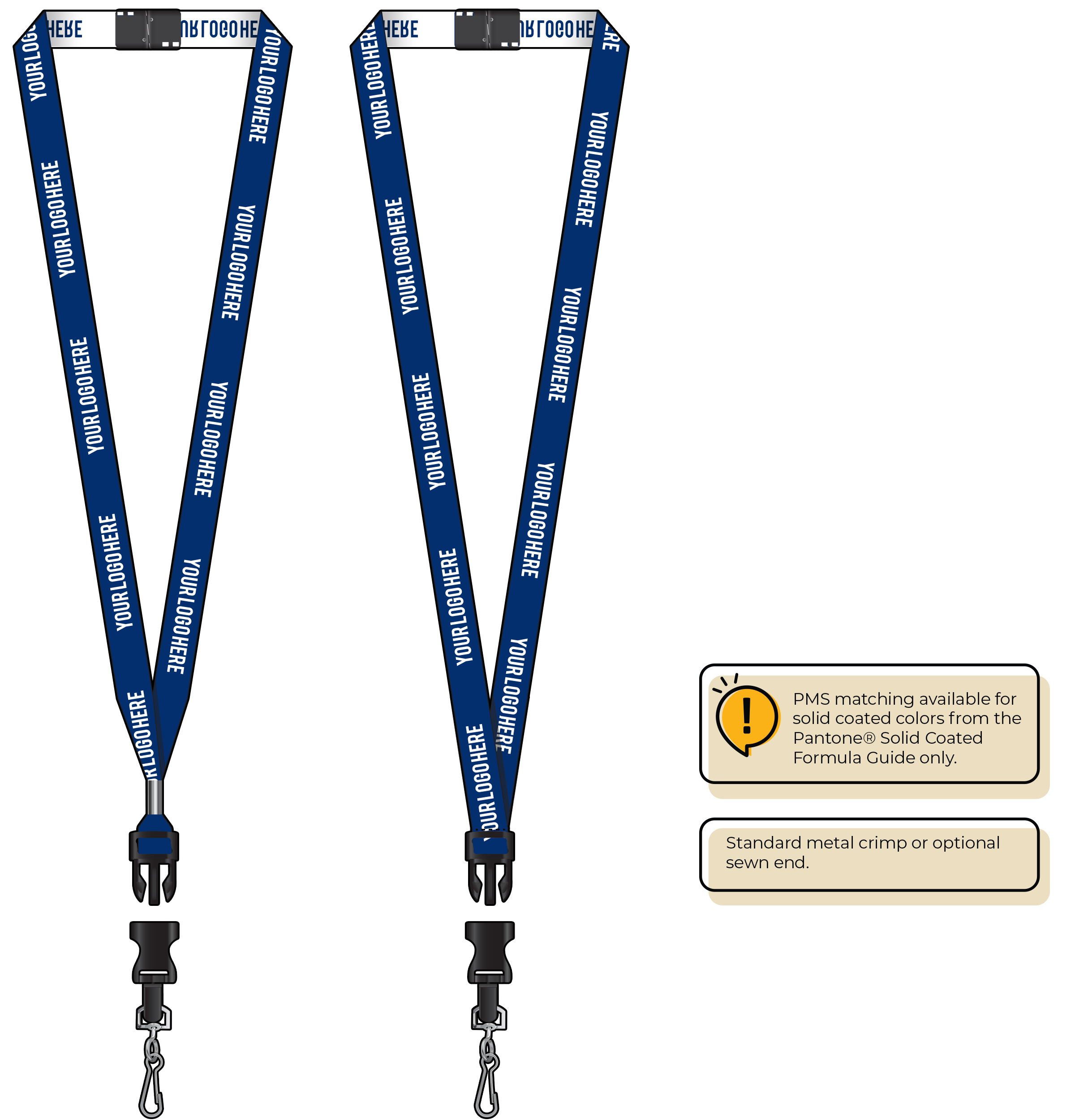 BH0022 | 5/8" Woven Lanyards :: DETACH BUCKLE