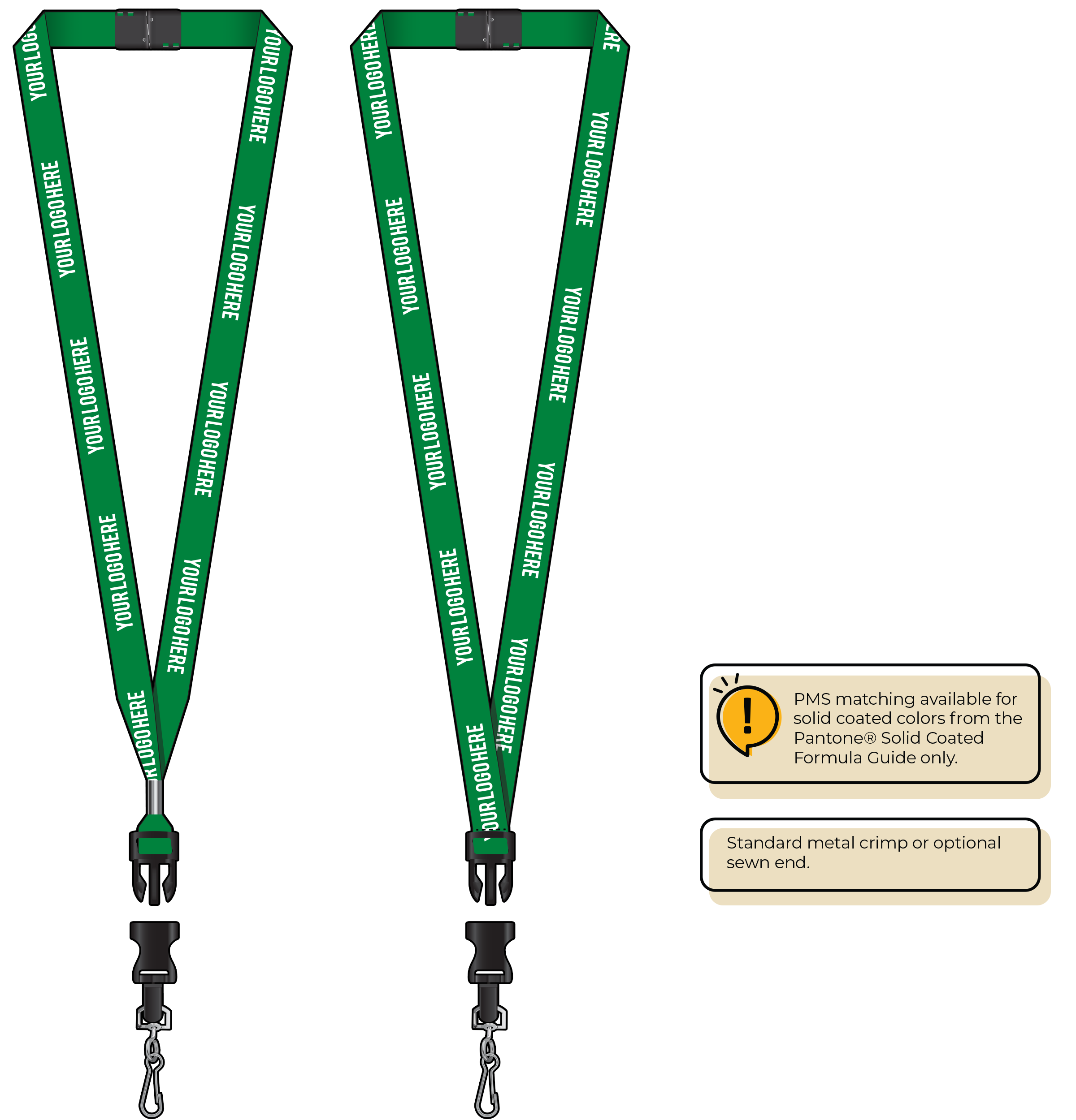 BH0015 | 5/8" OptiWeave Silkscreen Lanyard