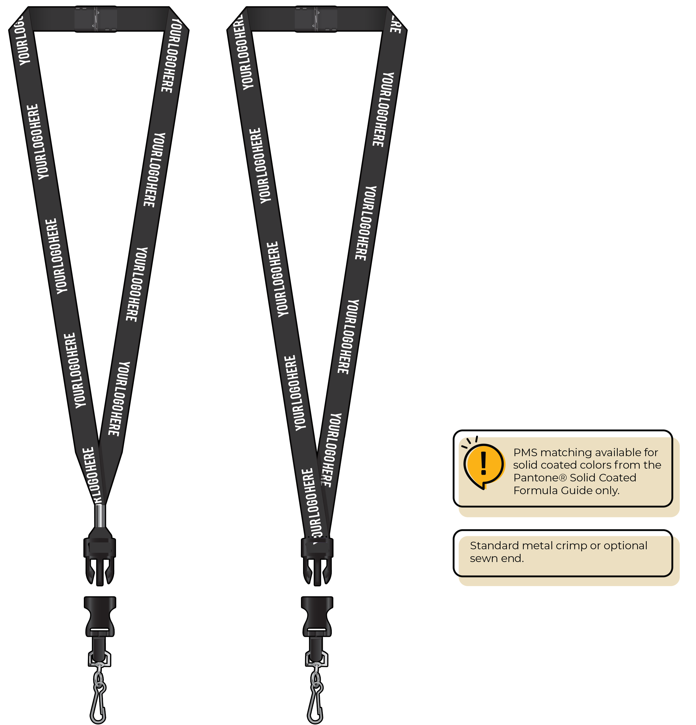 BH0015 | 5/8" OptiWeave Silkscreen Lanyard