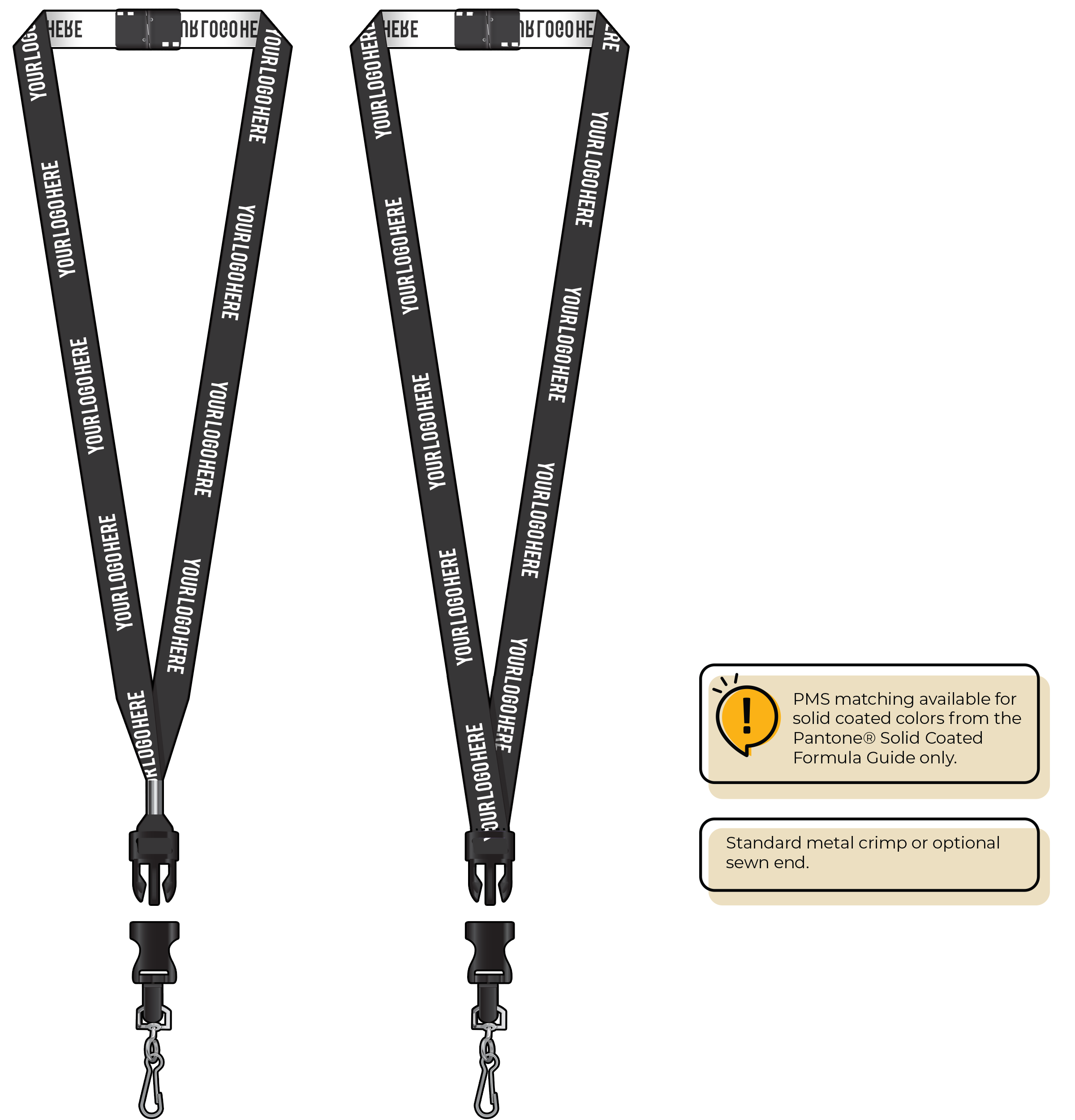 BH0022 | 5/8" Woven Lanyards :: DETACH BUCKLE