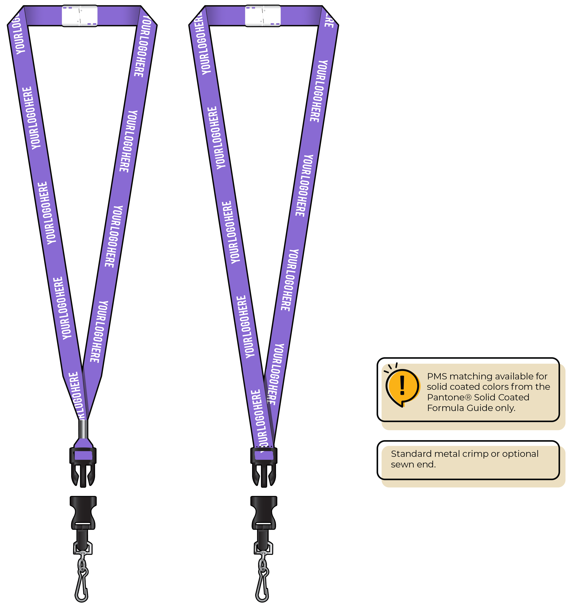 BHN012 | 5/8" Neon MicroWeave Silkscreen Lanyards :: DETACH BUCKLE