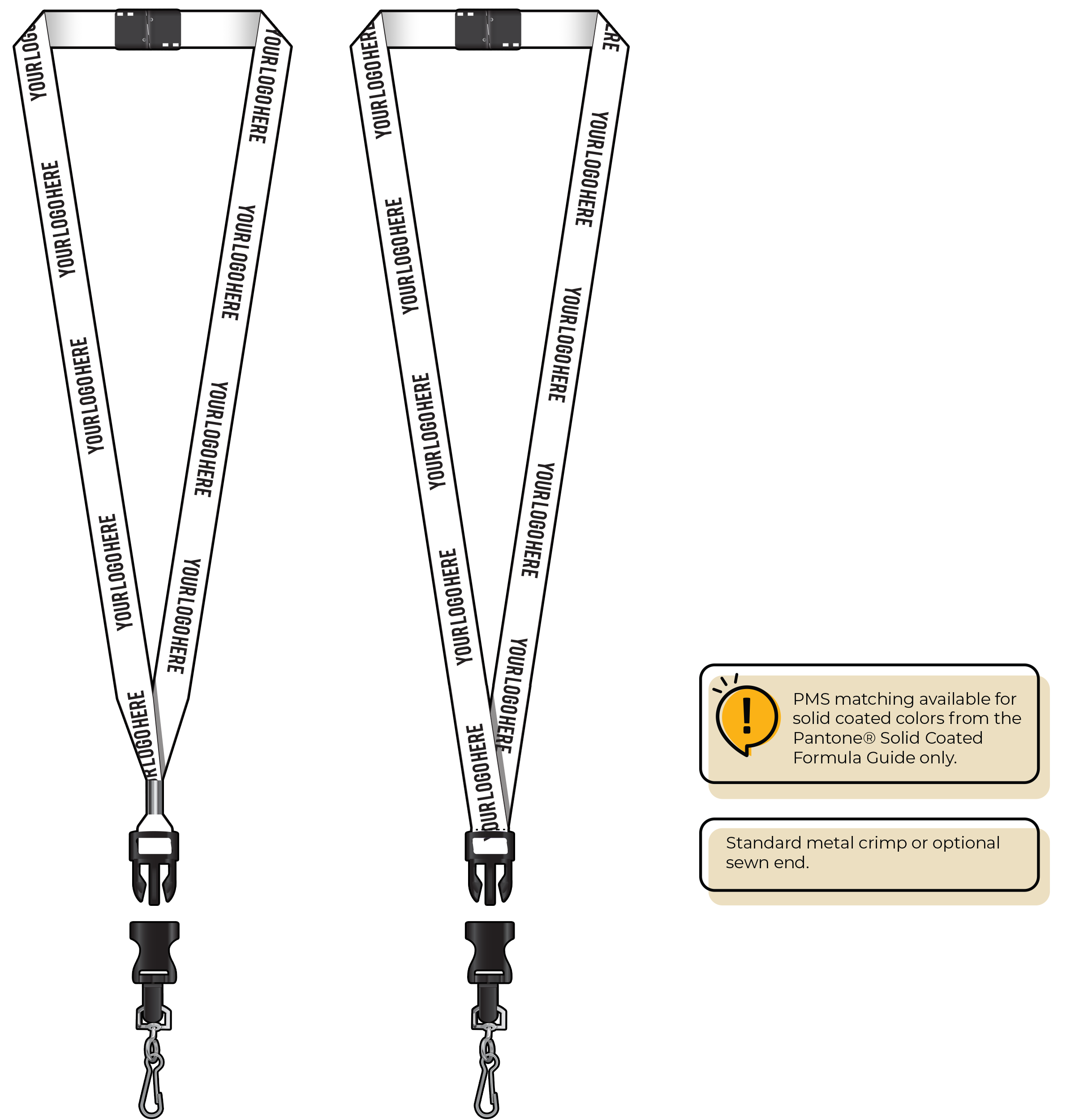 BH0015 | 5/8" OptiWeave Silkscreen Lanyard