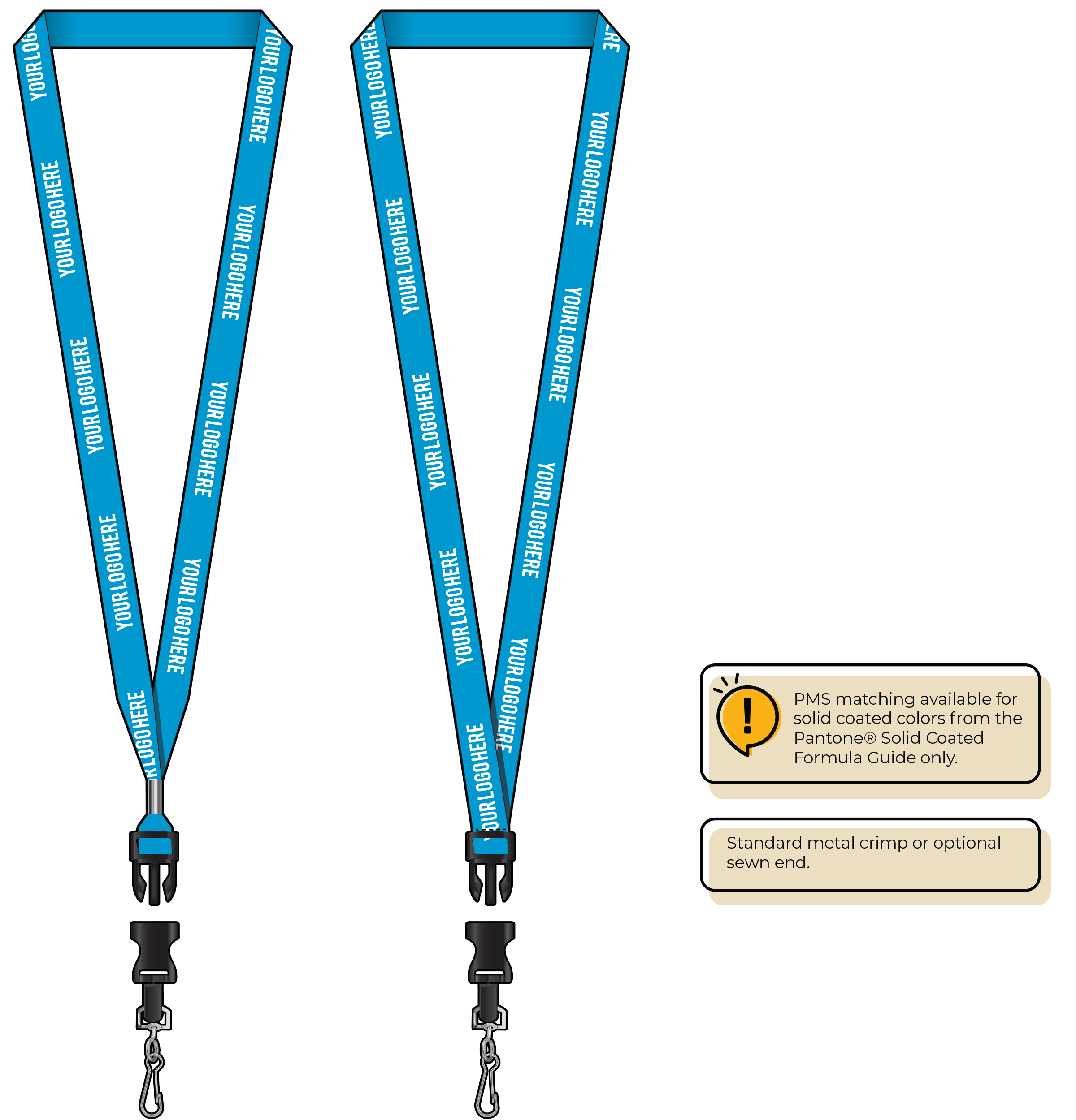 BHN012 | 5/8" Neon MicroWeave Silkscreen Lanyards :: DETACH BUCKLE