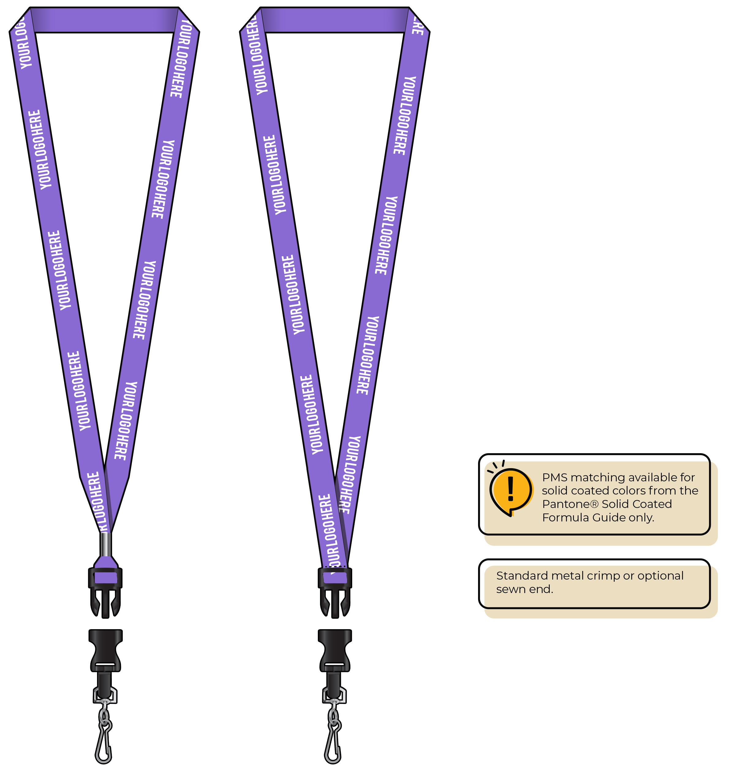 BHN012 | 5/8" Neon MicroWeave Silkscreen Lanyards :: DETACH BUCKLE
