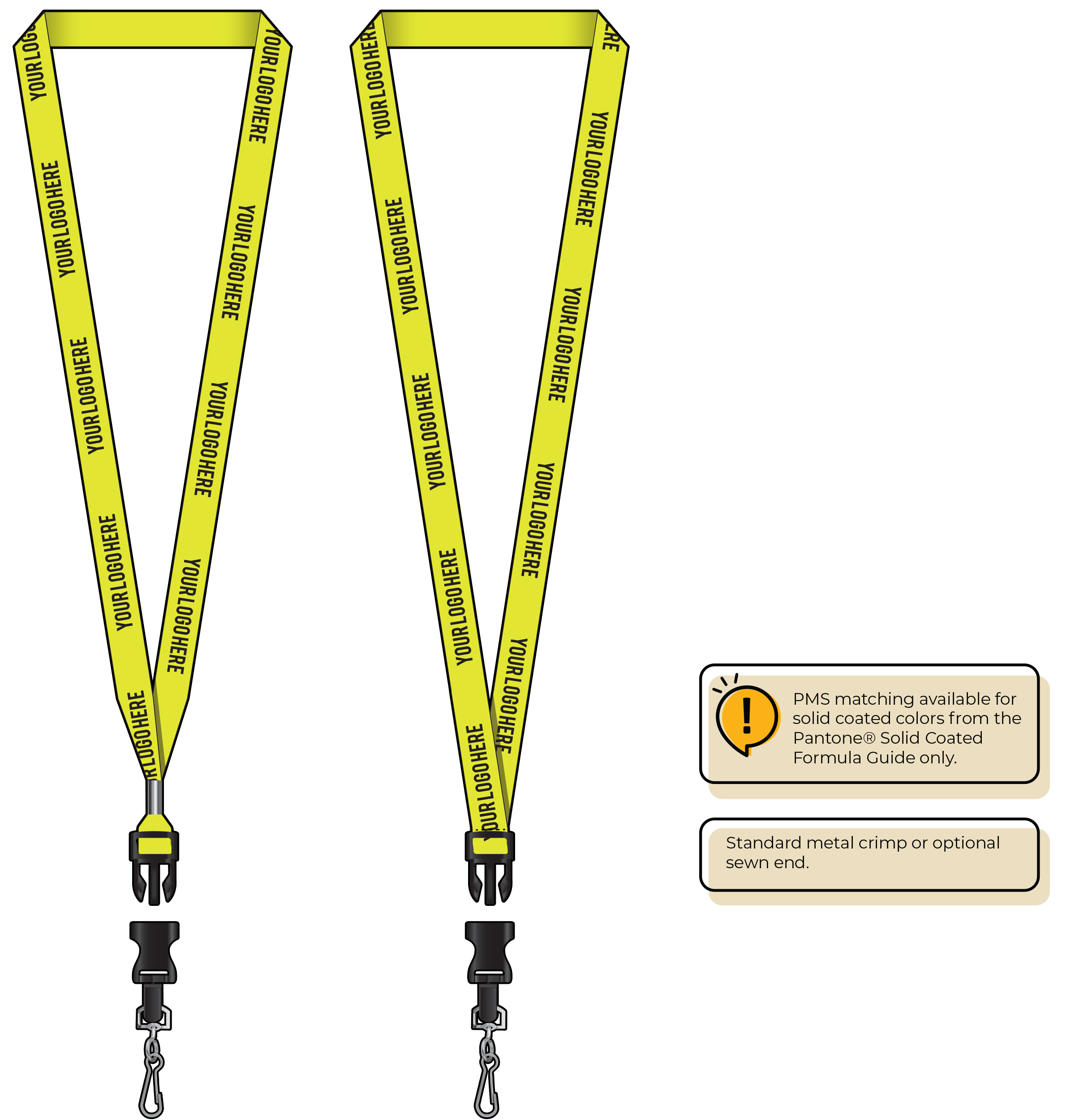 BHN012 | 5/8" Neon MicroWeave Silkscreen Lanyards :: DETACH BUCKLE