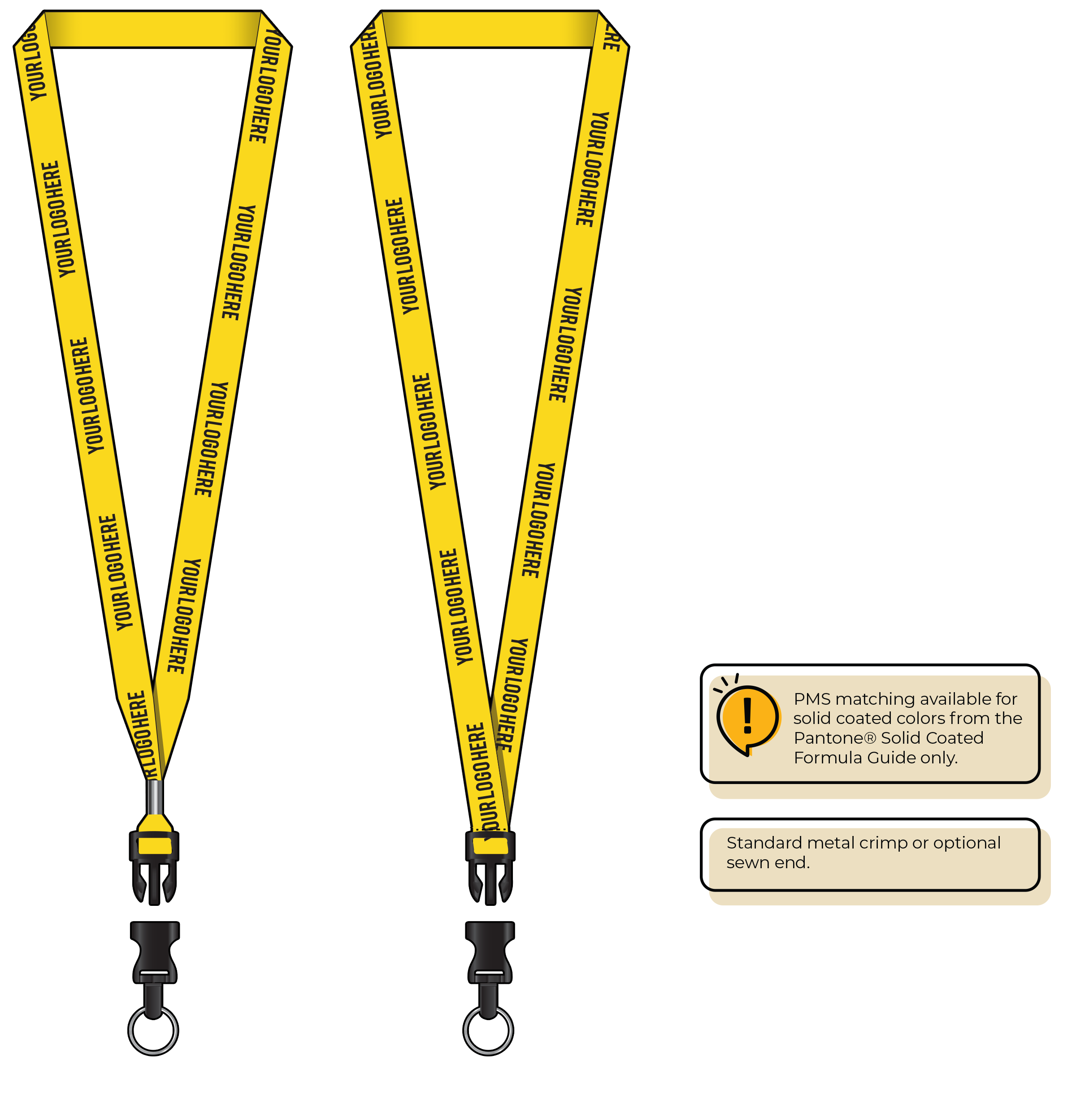 BH0012 | 5/8" MicroWeave Silkscreen Lanyards :: DETACH BUCKLE