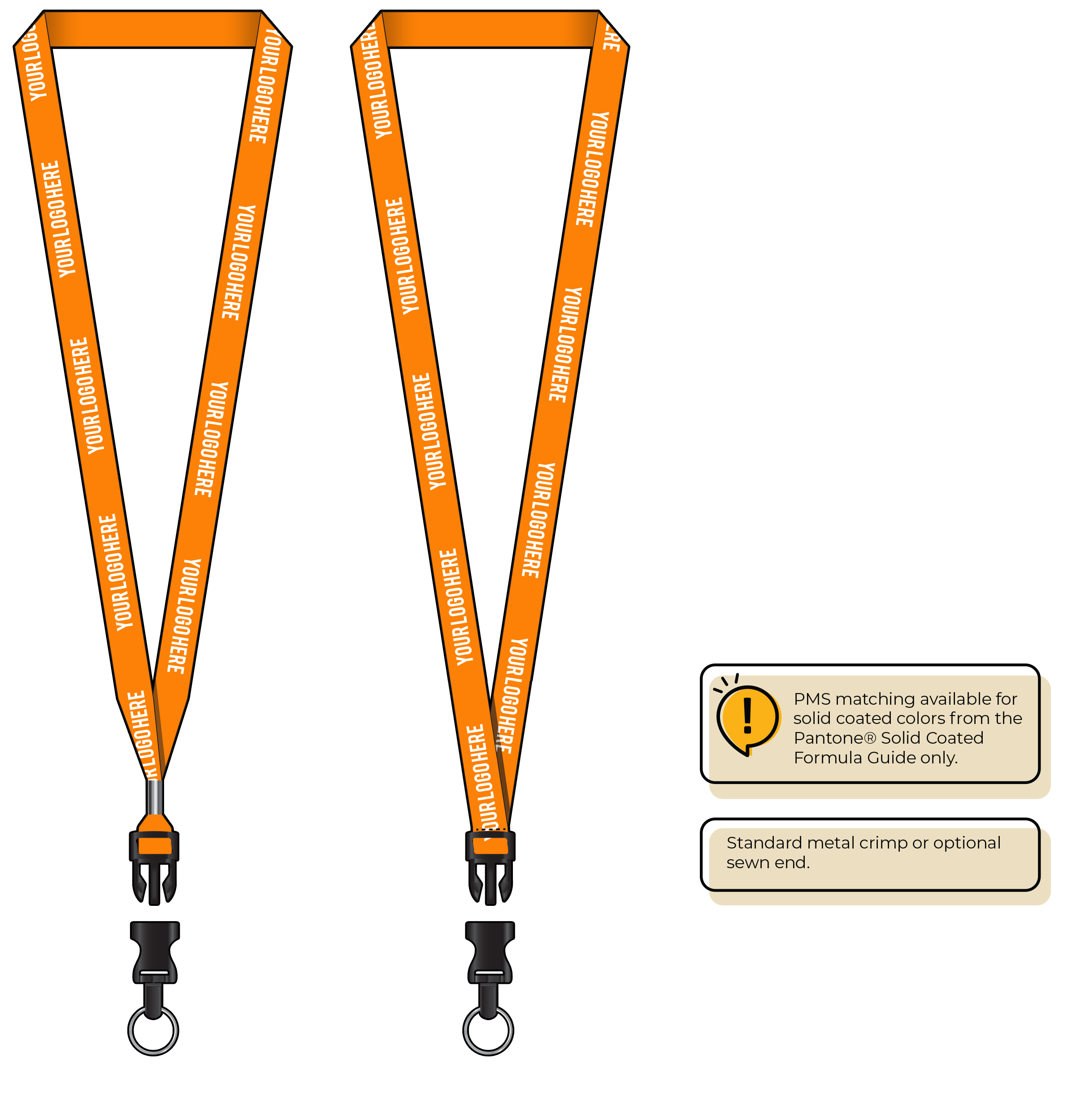 BH0012 | 5/8" MicroWeave Silkscreen Lanyards :: DETACH BUCKLE