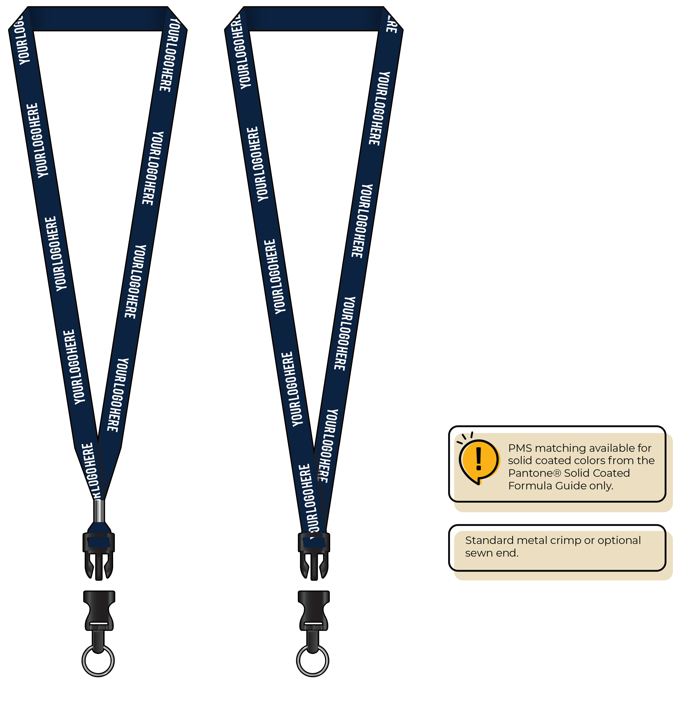 BH0012 | 5/8" MicroWeave Silkscreen Lanyards :: DETACH BUCKLE