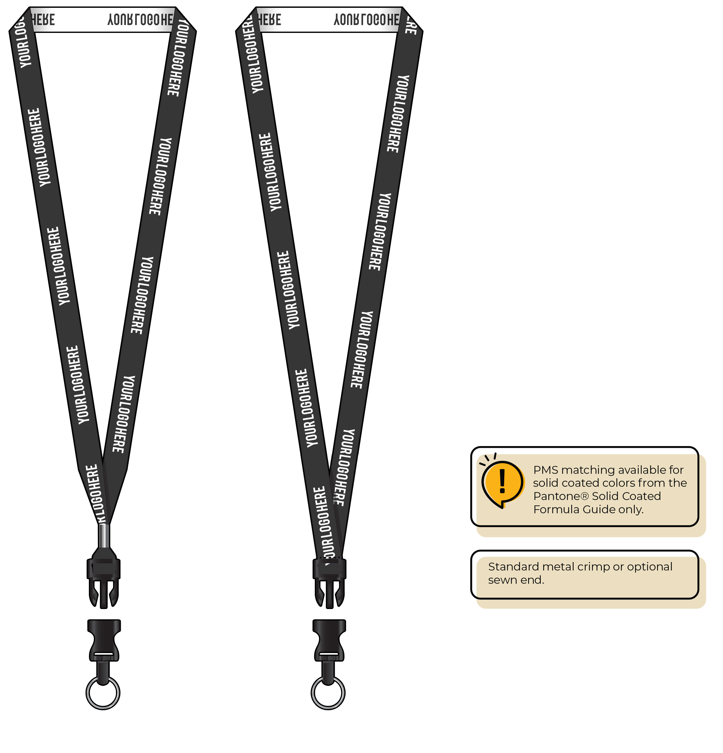 BH0022 | 5/8" Woven Lanyards :: DETACH BUCKLE