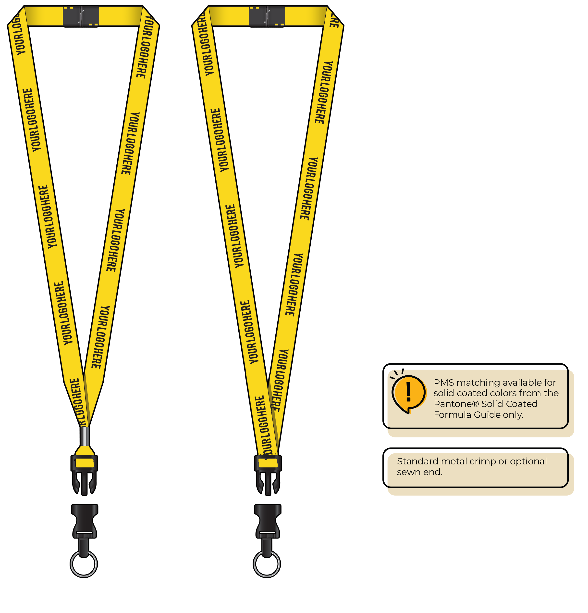 BH0015 | 5/8" OptiWeave Silkscreen Lanyard