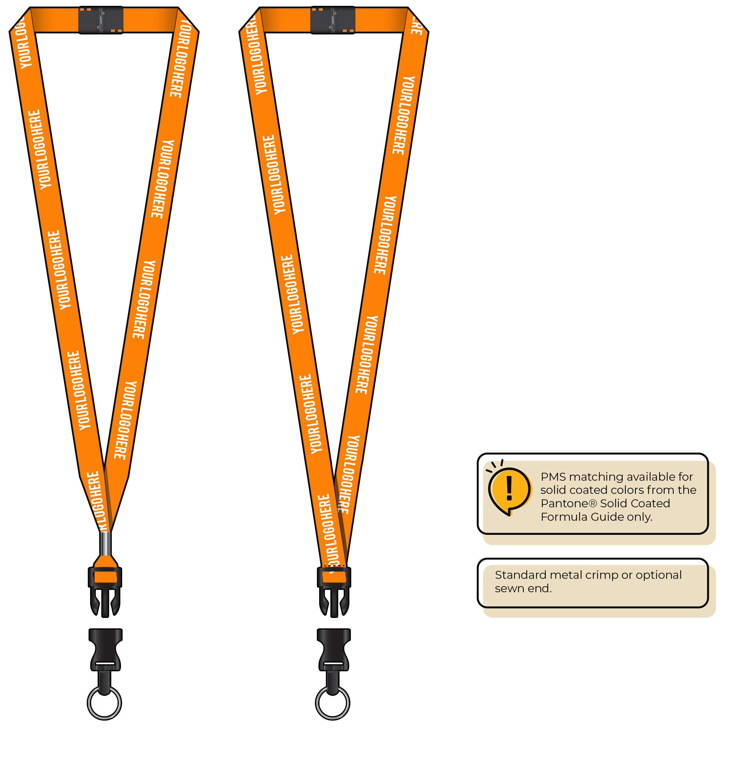 BH0015 | 5/8" OptiWeave Silkscreen Lanyard