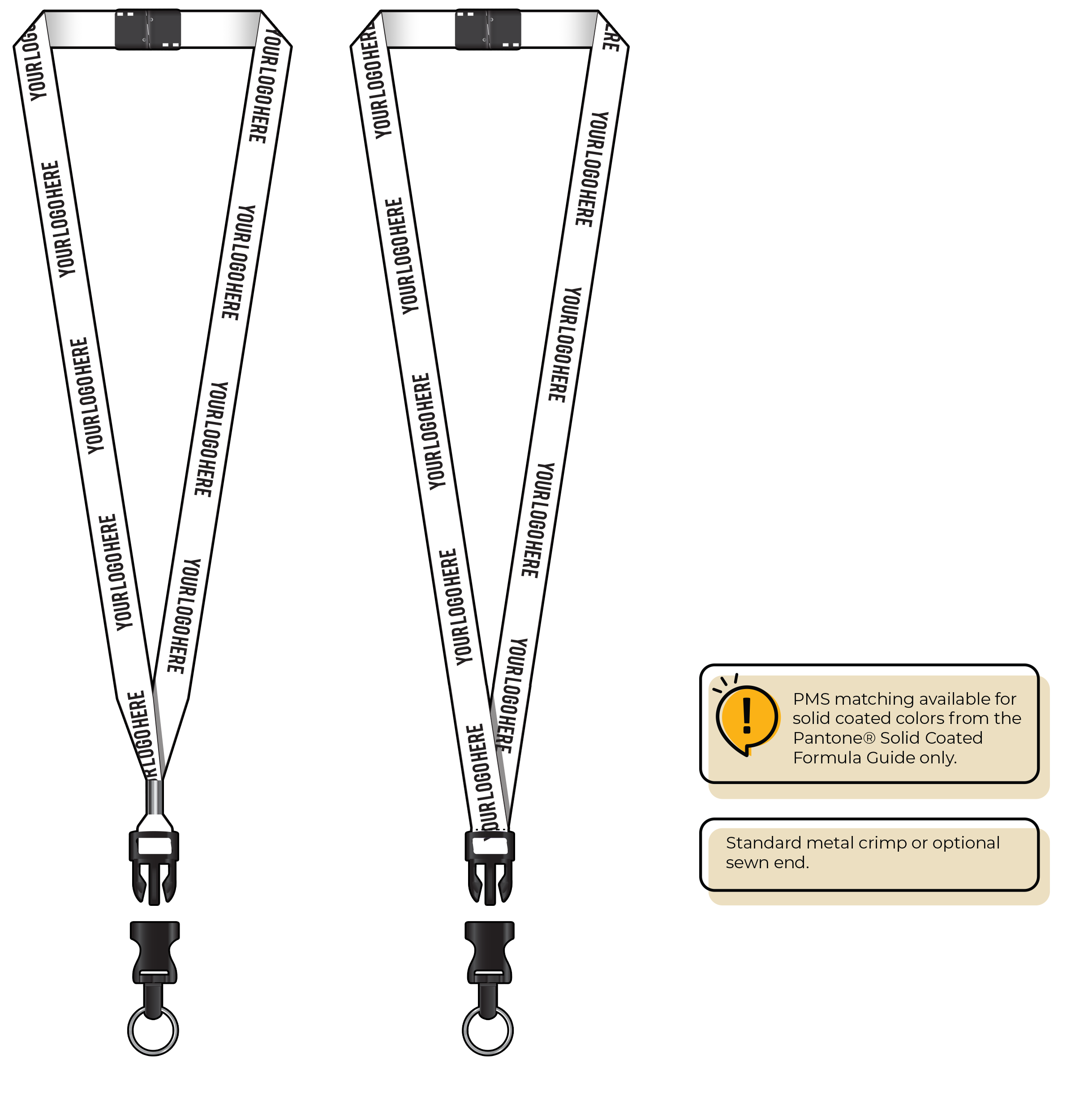 BH0015 | 5/8" OptiWeave Silkscreen Lanyard