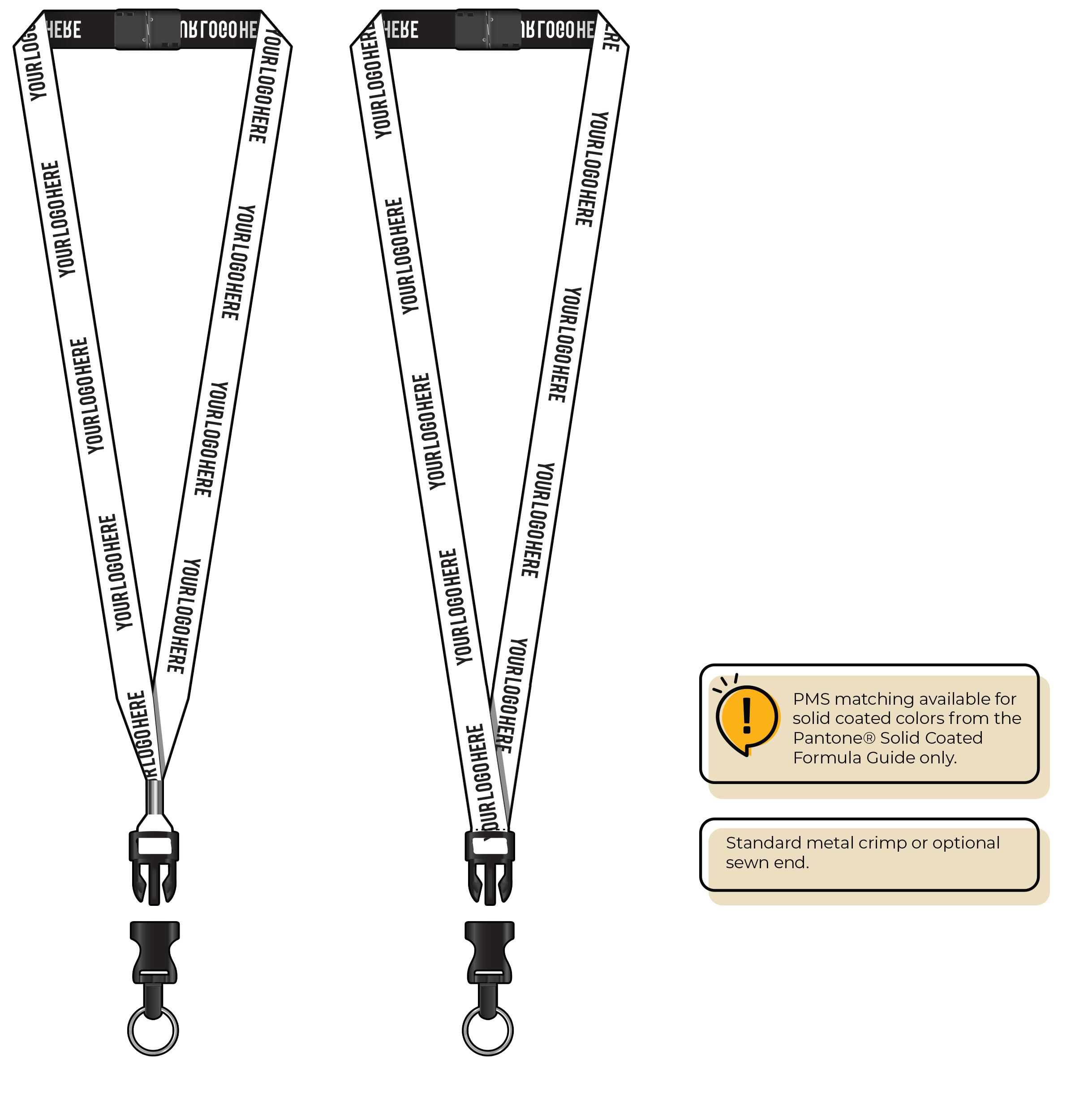 BH0022 | 5/8" Woven Lanyards :: DETACH BUCKLE