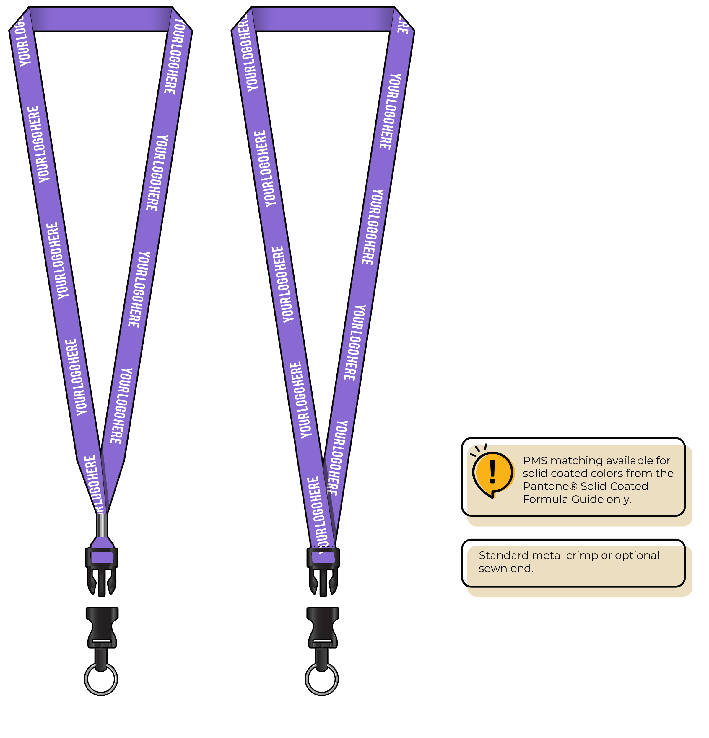 BHN012 | 5/8" Neon MicroWeave Silkscreen Lanyards :: DETACH BUCKLE