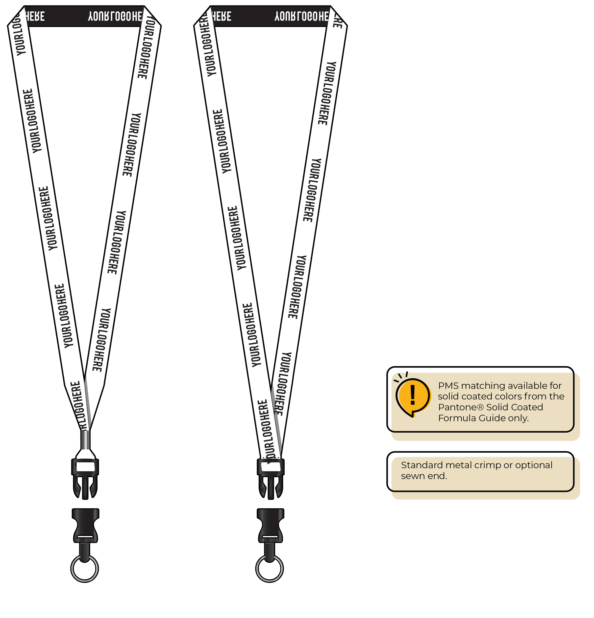 BH0022 | 5/8" Woven Lanyards :: DETACH BUCKLE