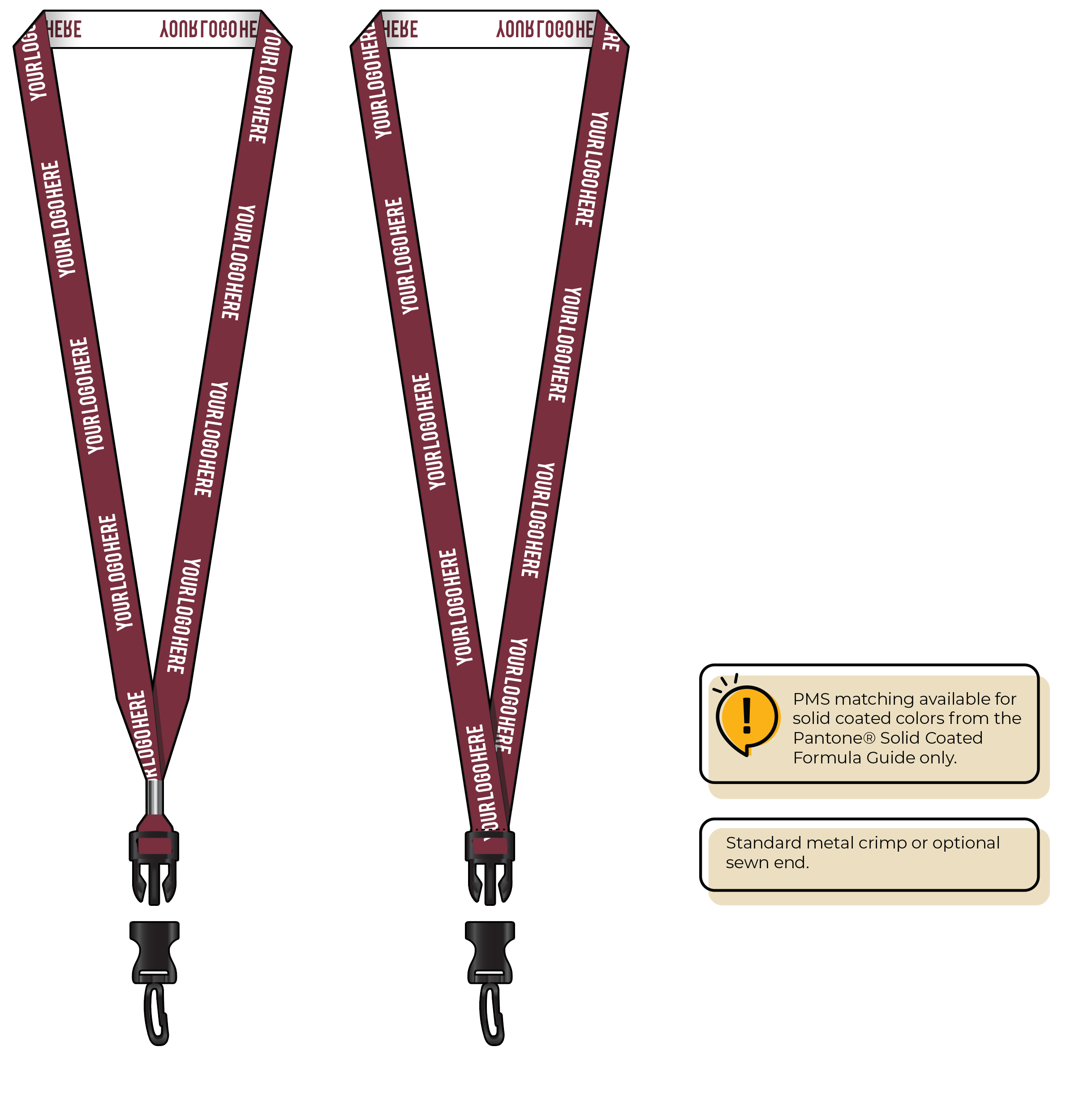 BH0022 | 5/8" Woven Lanyards :: DETACH BUCKLE