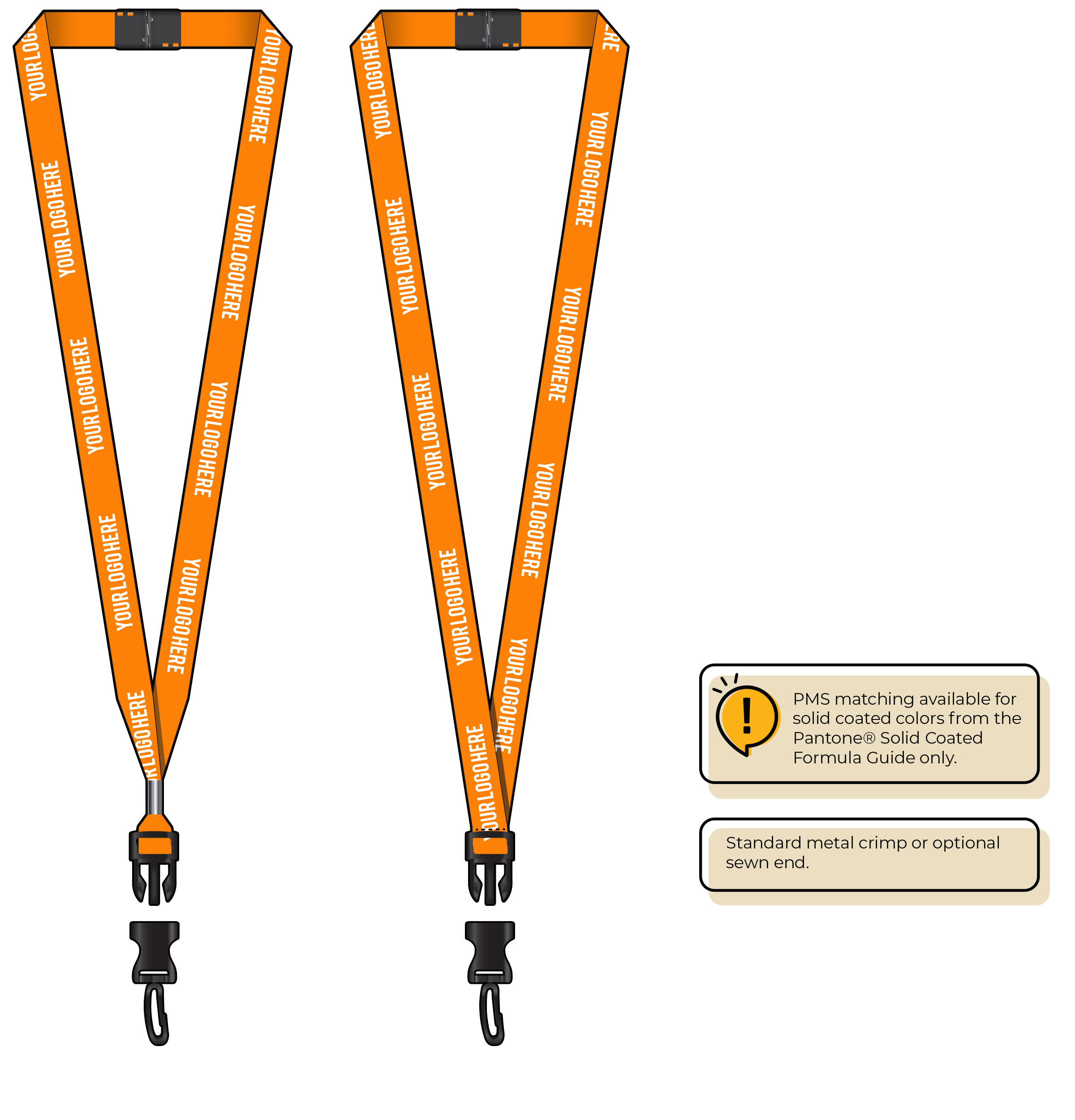 BH0015 | 5/8" OptiWeave Silkscreen Lanyard