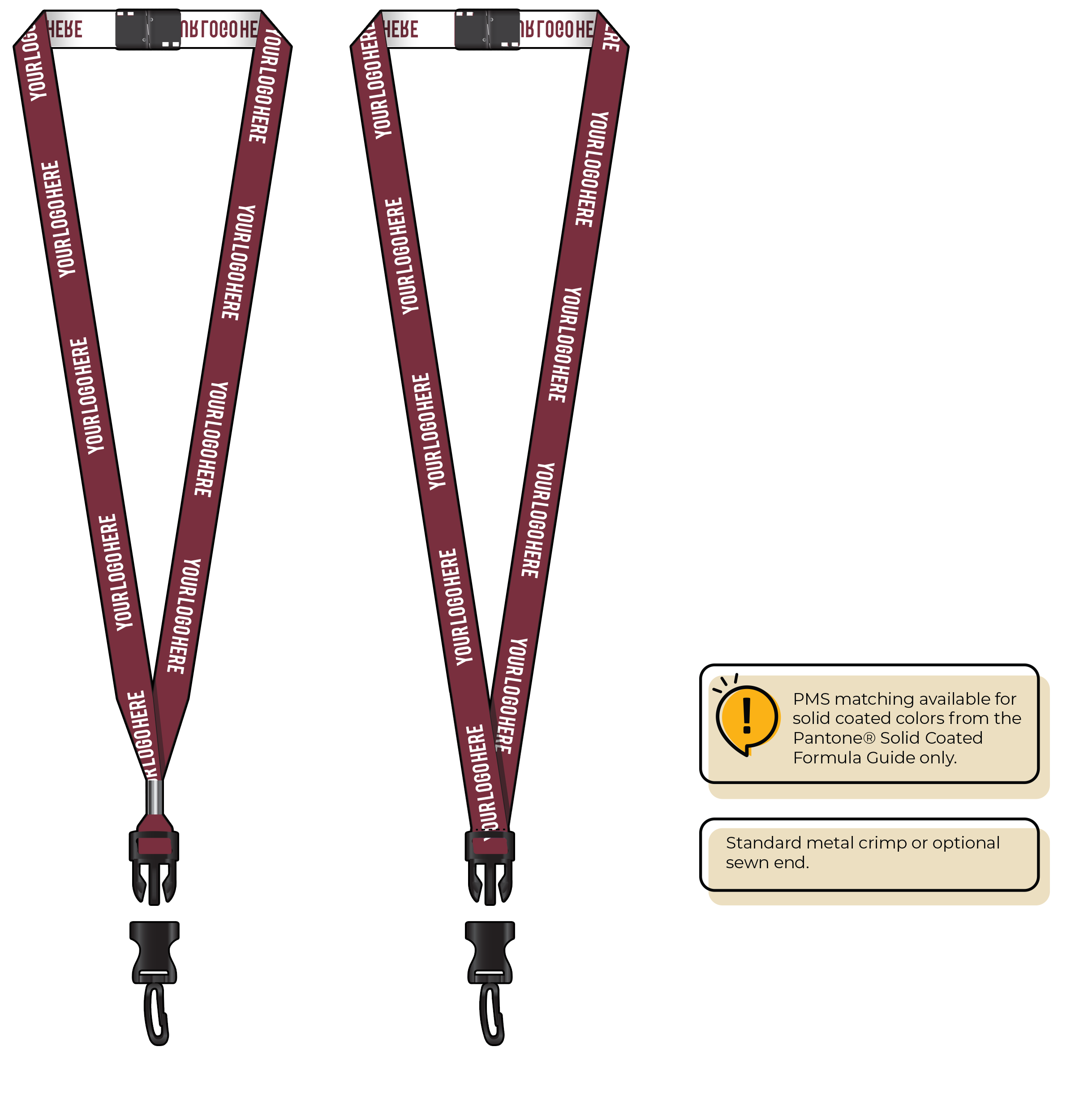 BH0022 | 5/8" Woven Lanyards :: DETACH BUCKLE