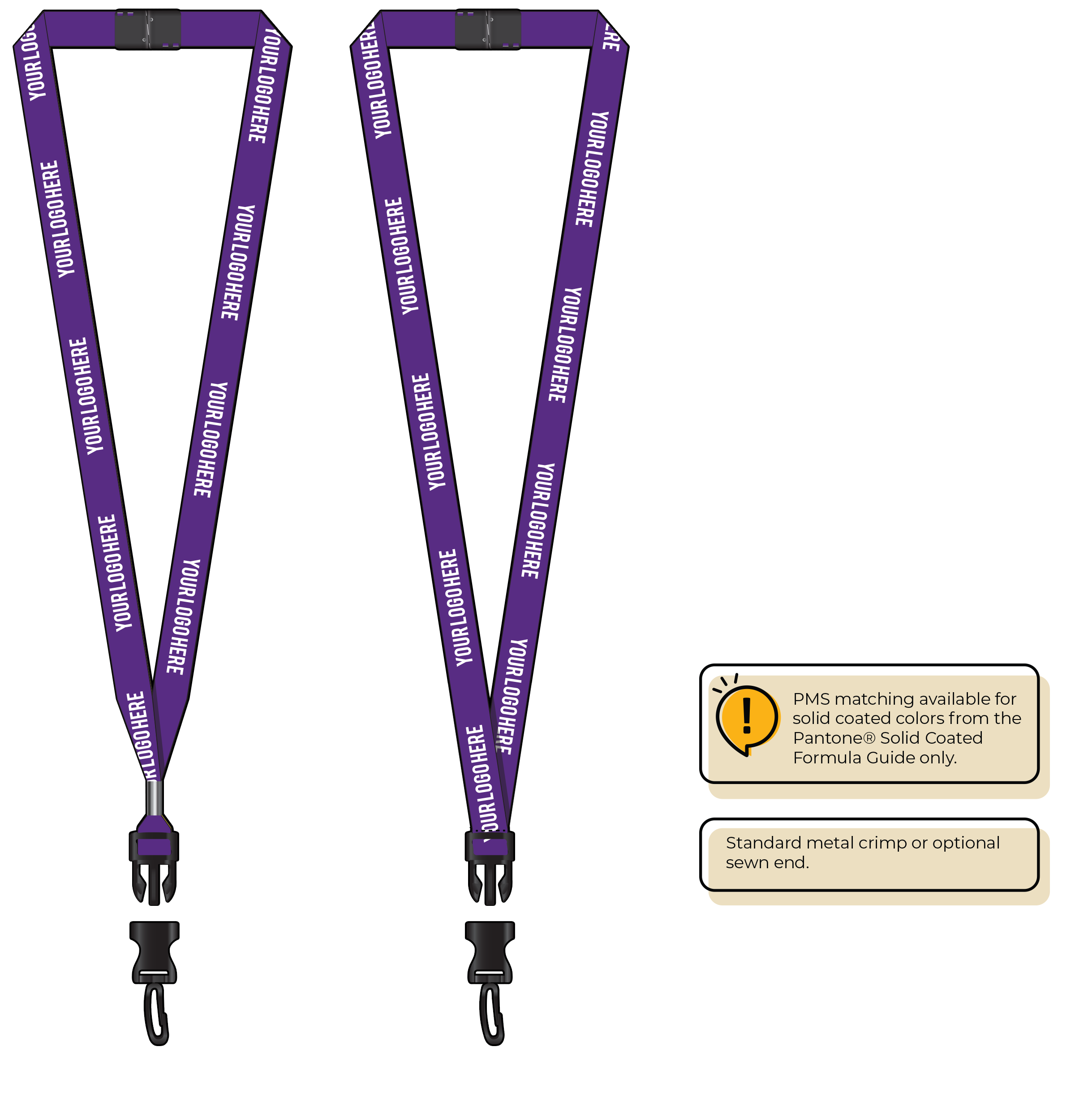 BH0015 | 5/8" OptiWeave Silkscreen Lanyard