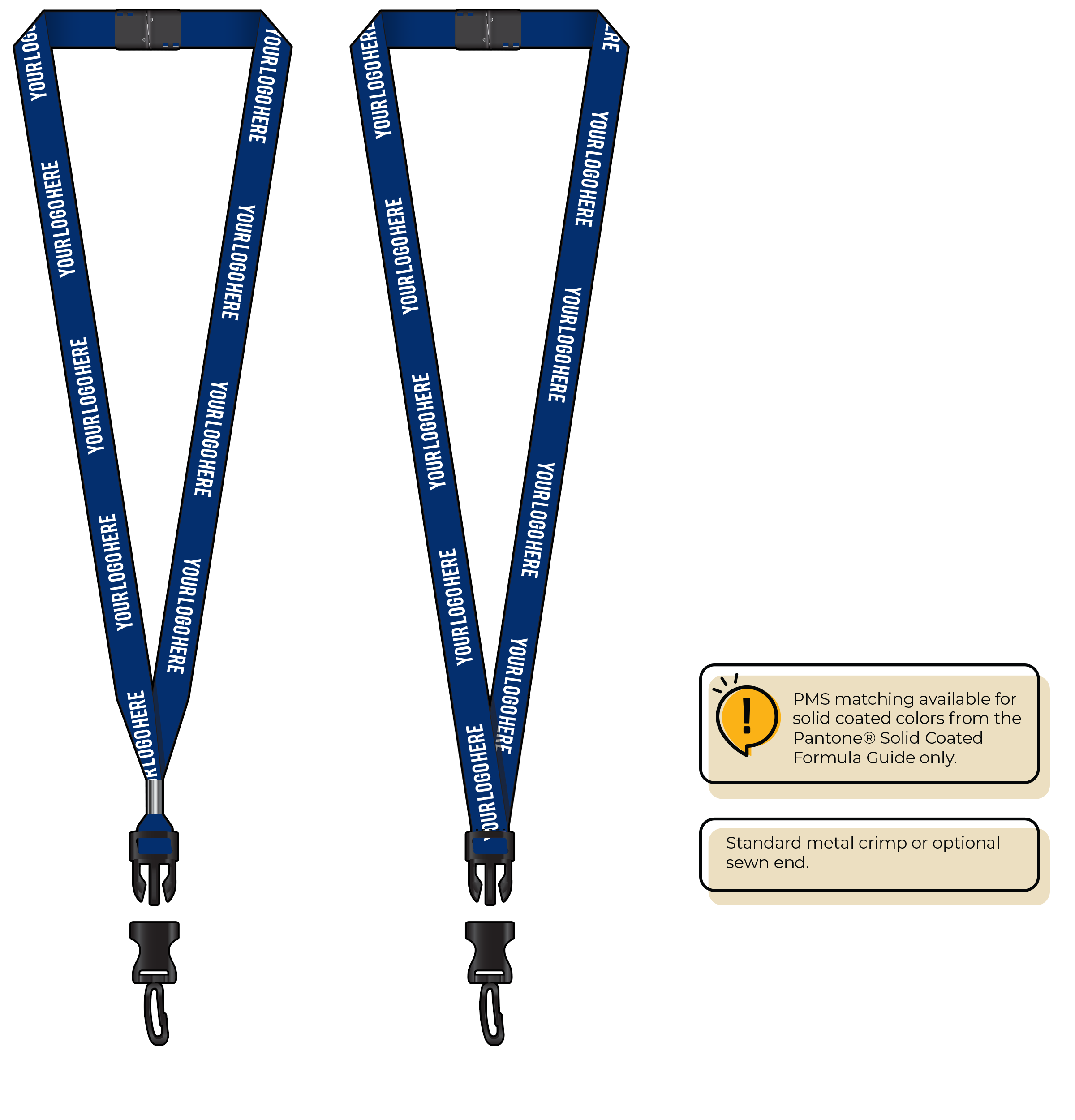 BH0015 | 5/8" OptiWeave Silkscreen Lanyard