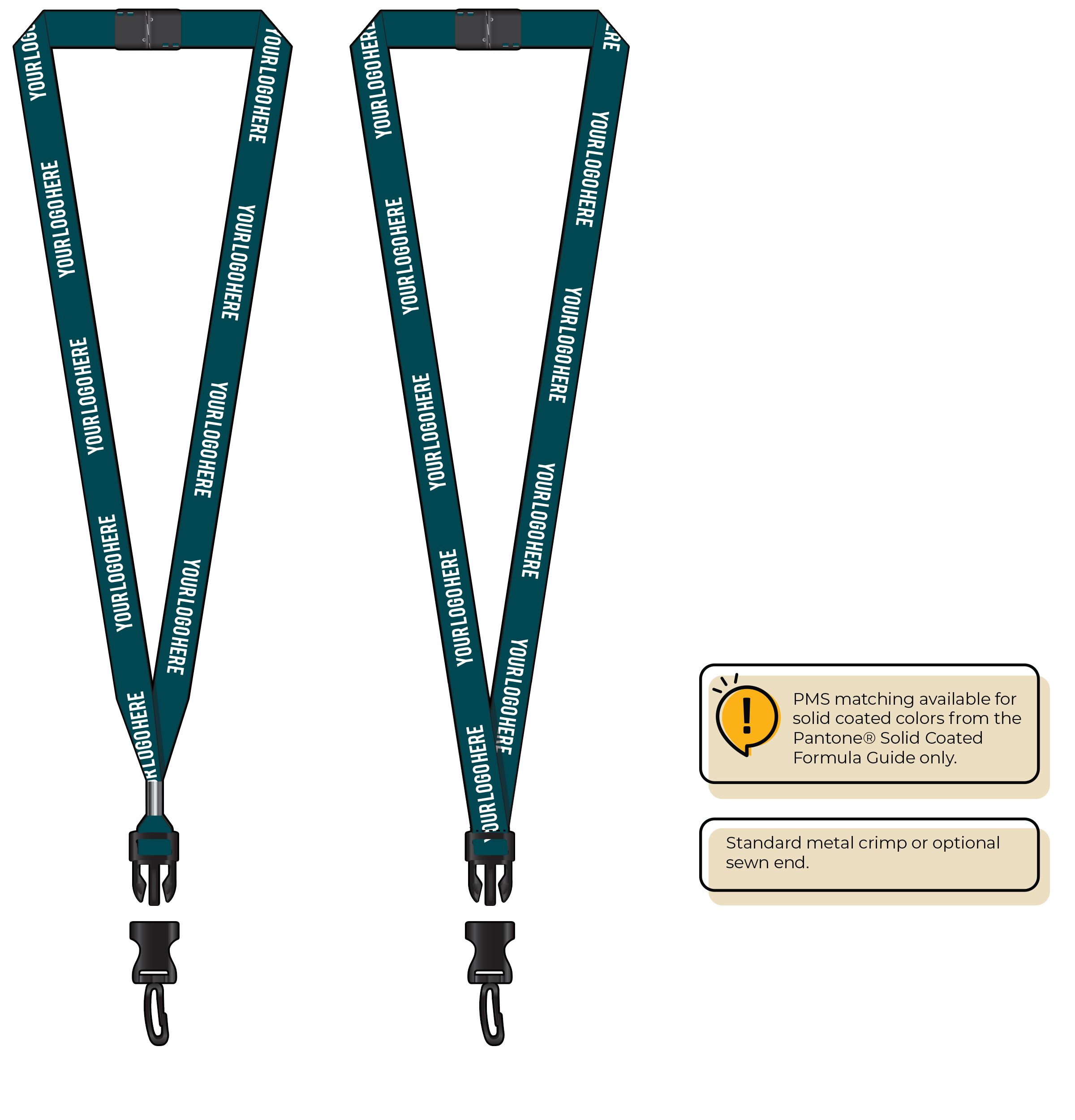 BH0015 | 5/8" OptiWeave Silkscreen Lanyard