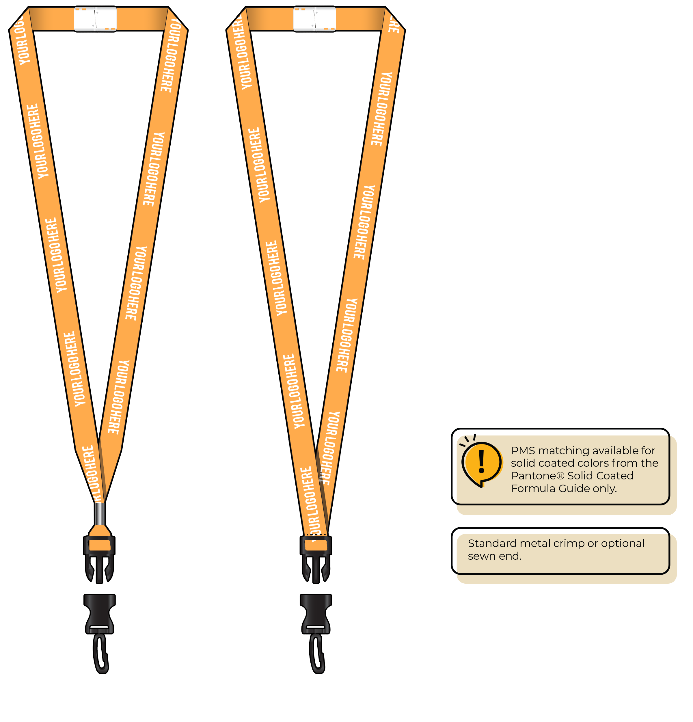 BHN012 | 5/8" Neon MicroWeave Silkscreen Lanyards :: DETACH BUCKLE