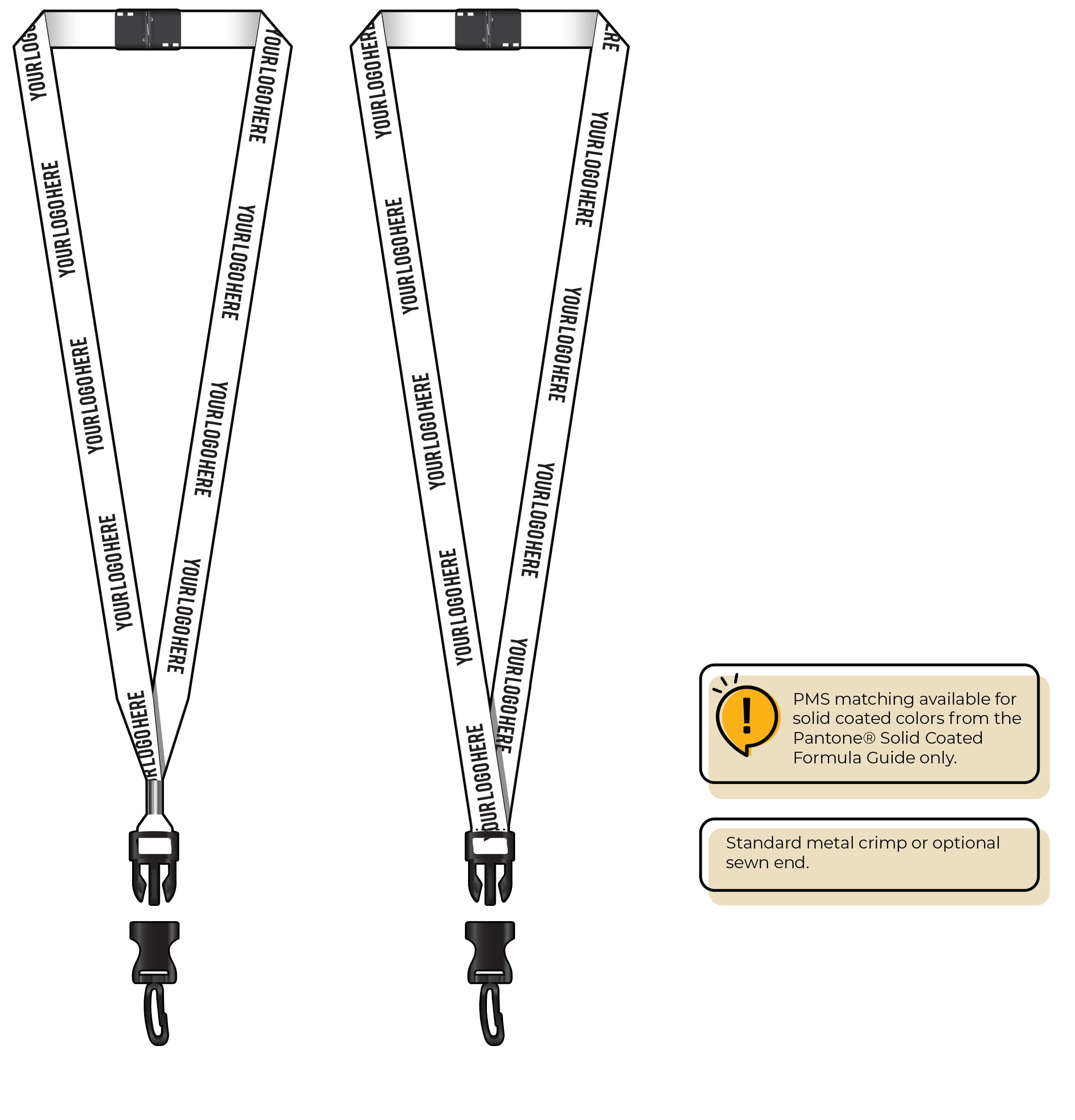 BH0015 | 5/8" OptiWeave Silkscreen Lanyard