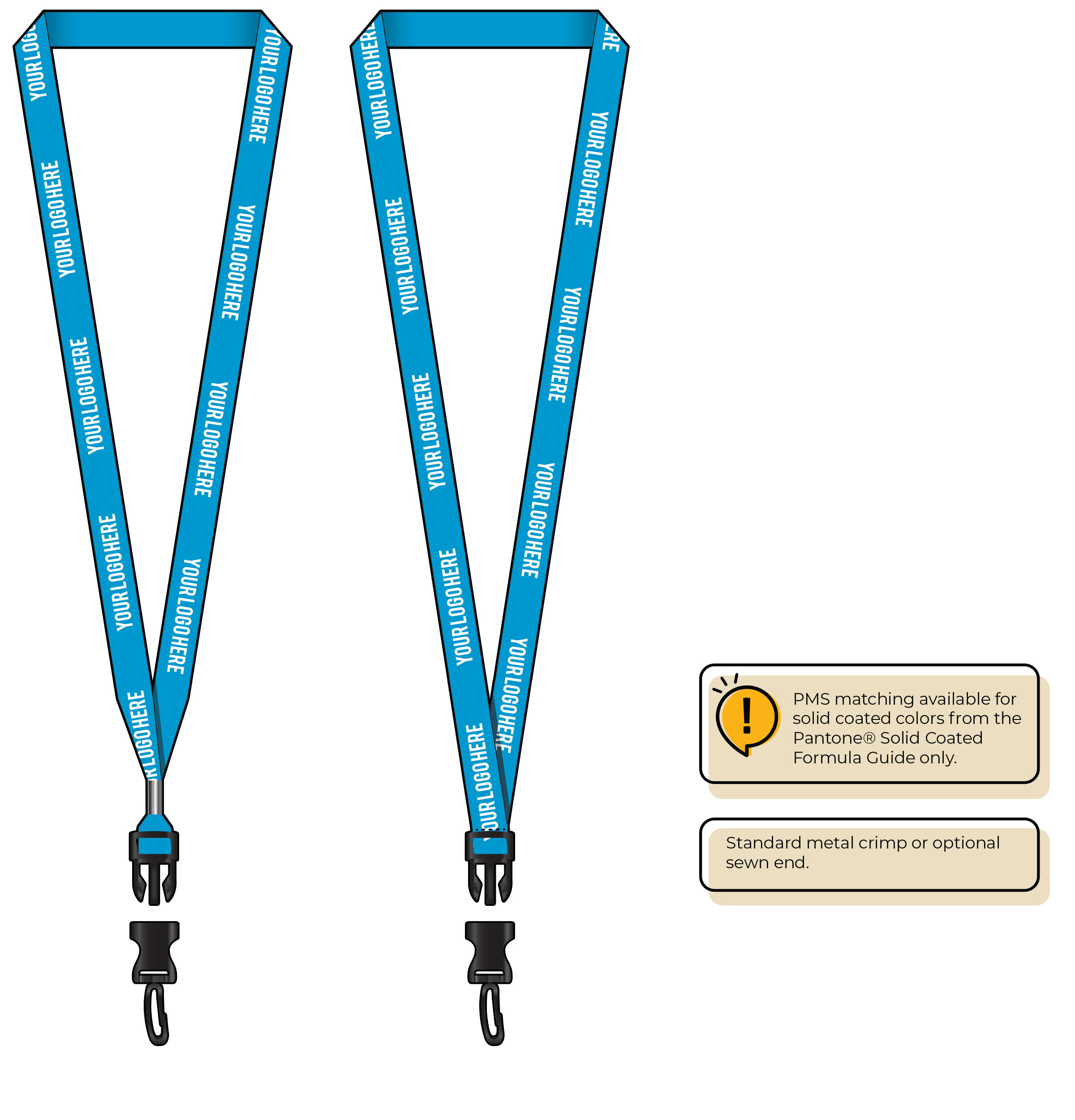 BHN012 | 5/8" Neon MicroWeave Silkscreen Lanyards :: DETACH BUCKLE
