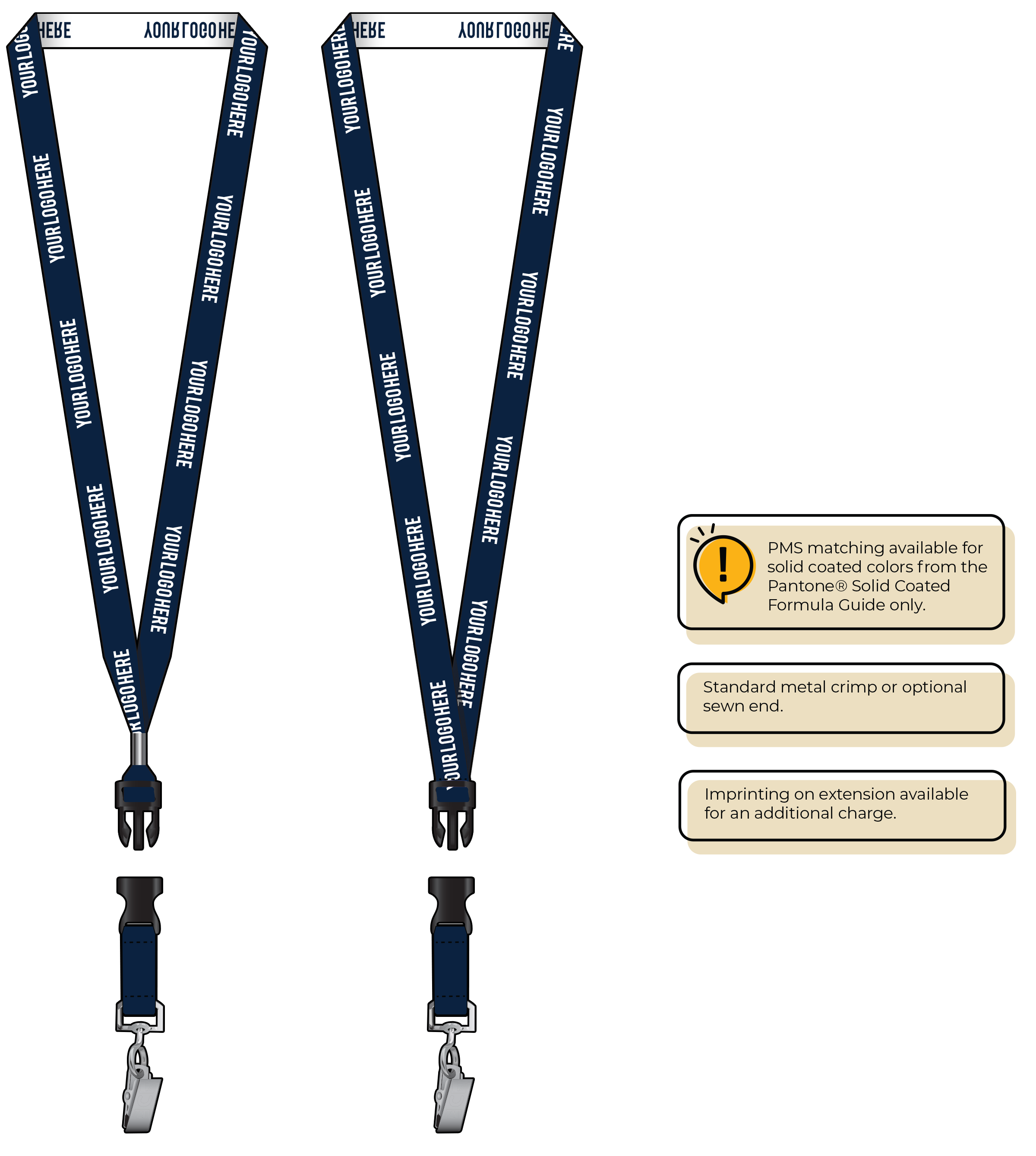 BH0022 | 5/8" Woven Lanyards :: DETACH BUCKLE WITH EXTENSION