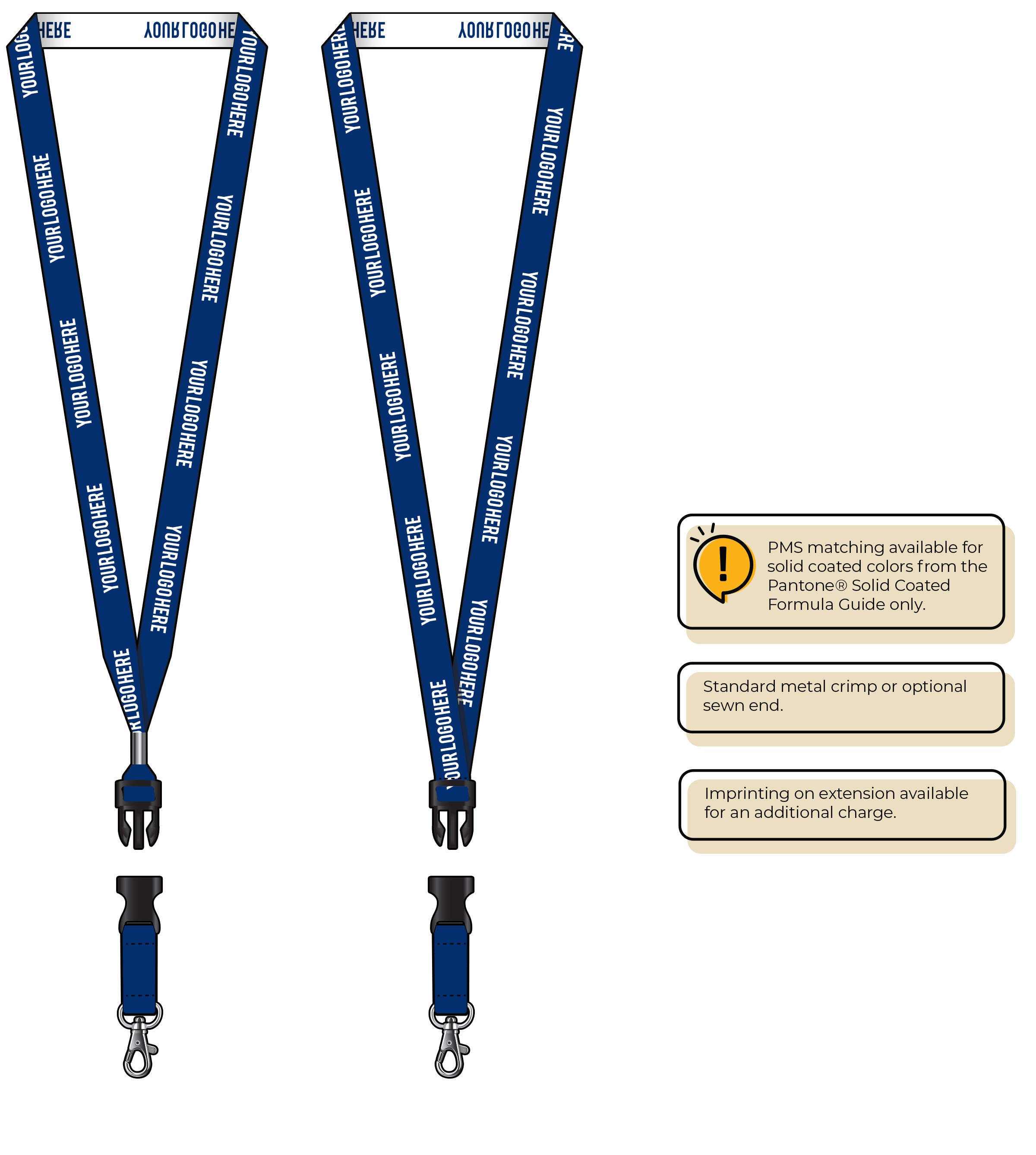 BH0022 | 5/8" Woven Lanyards :: DETACH BUCKLE WITH EXTENSION