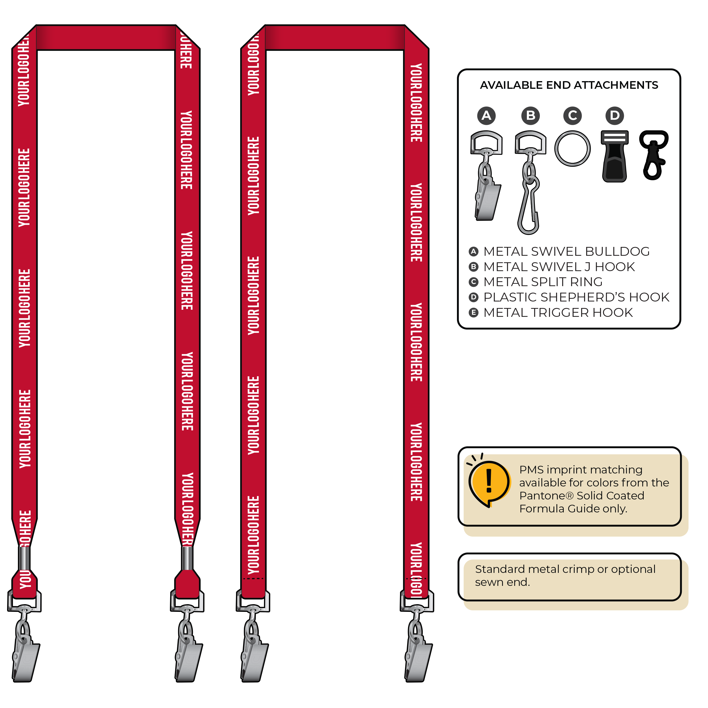 BHML5 | 5/8" Anti-Microbial Silkscreen Lanyards