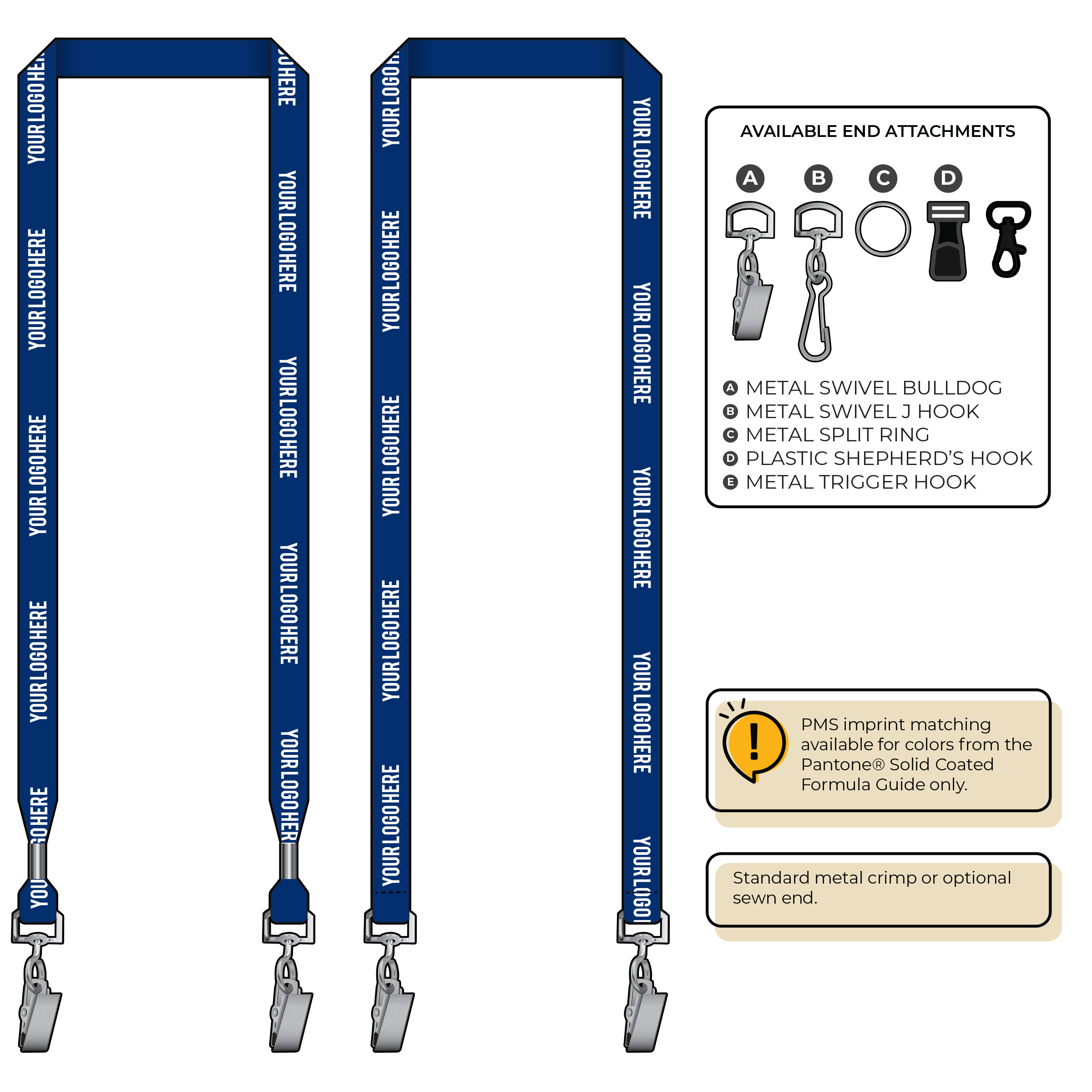 BHML5 | 5/8" Anti-Microbial Silkscreen Lanyards