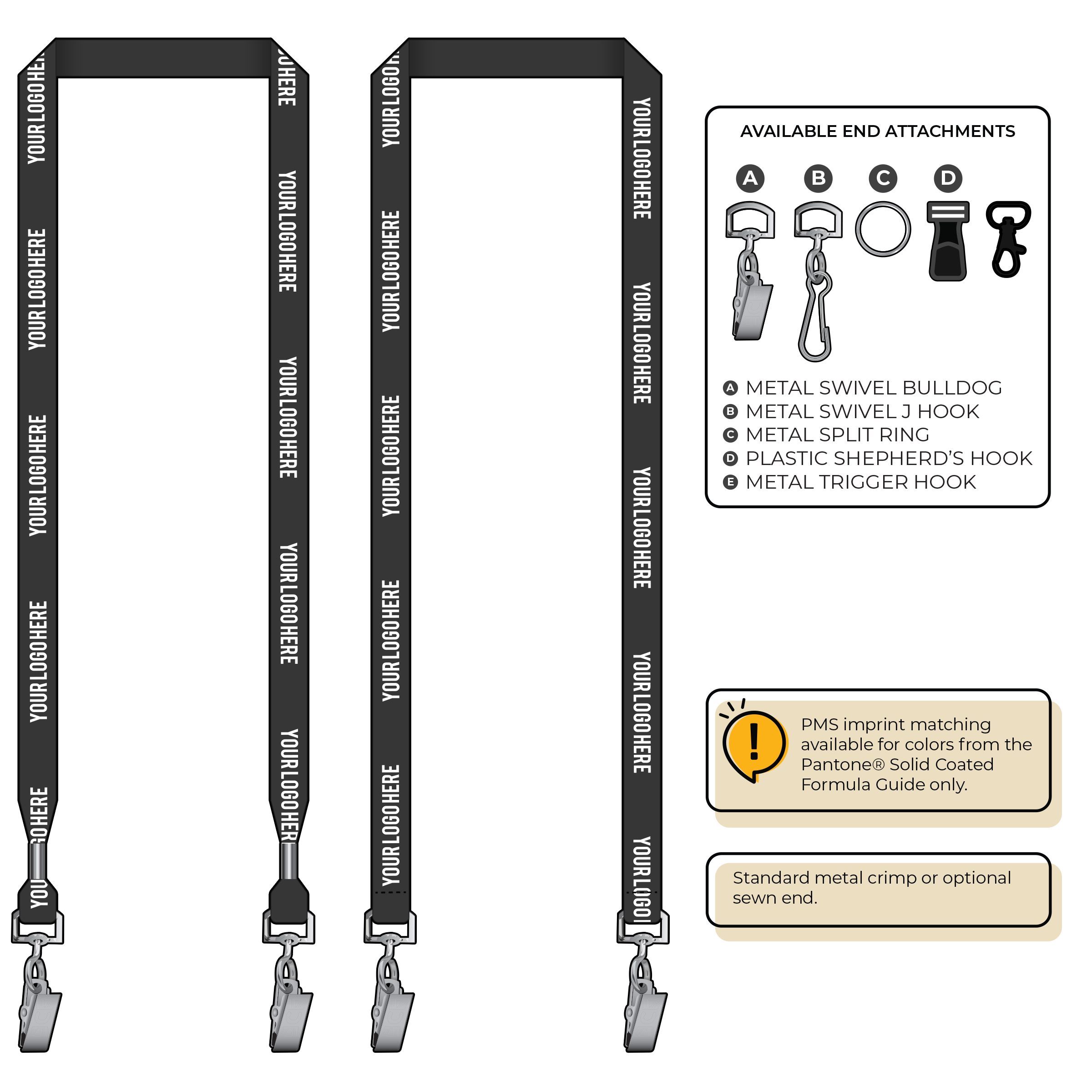 BHML5 | 5/8" Anti-Microbial Silkscreen Lanyards