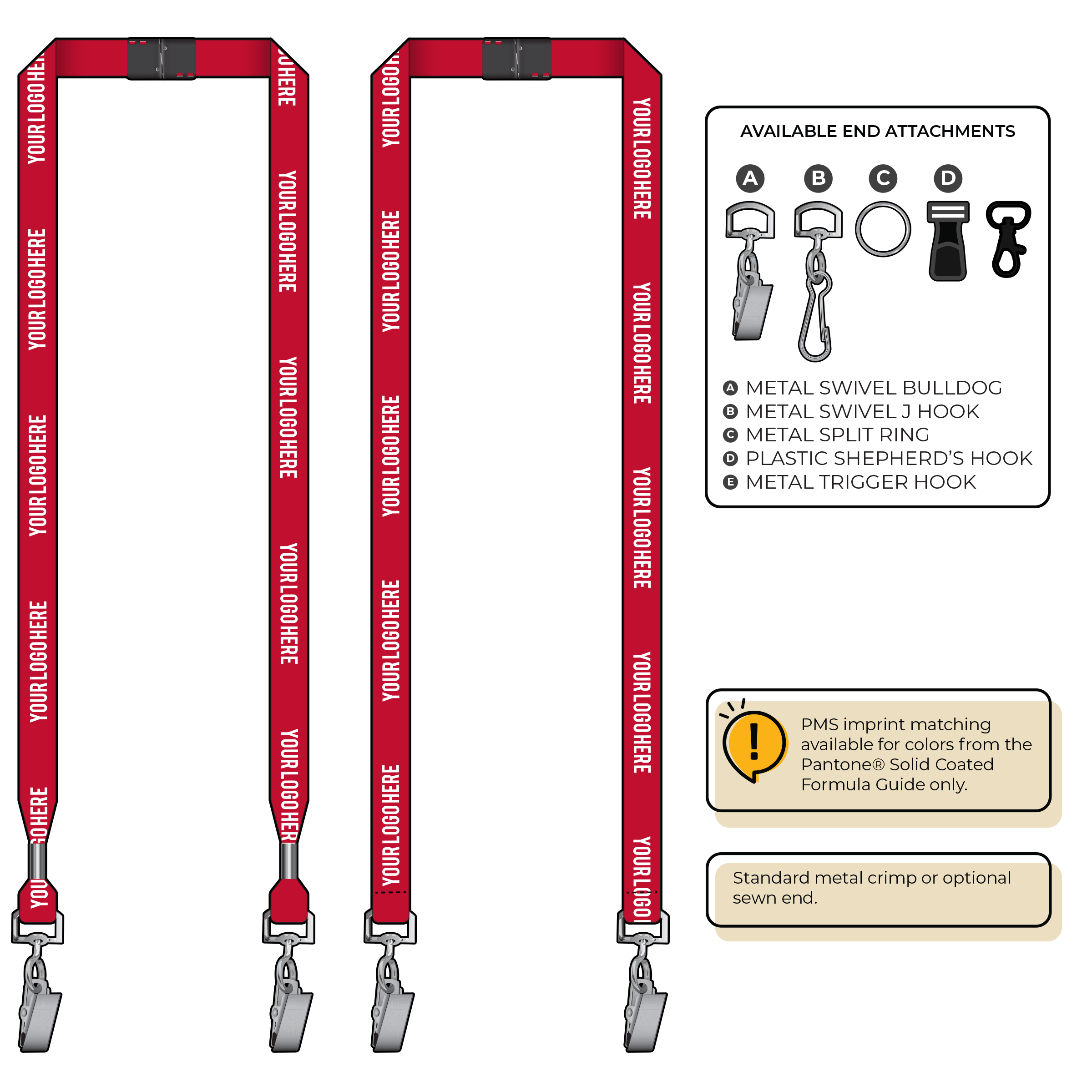 BHML5 | 5/8" Anti-Microbial Silkscreen Lanyards
