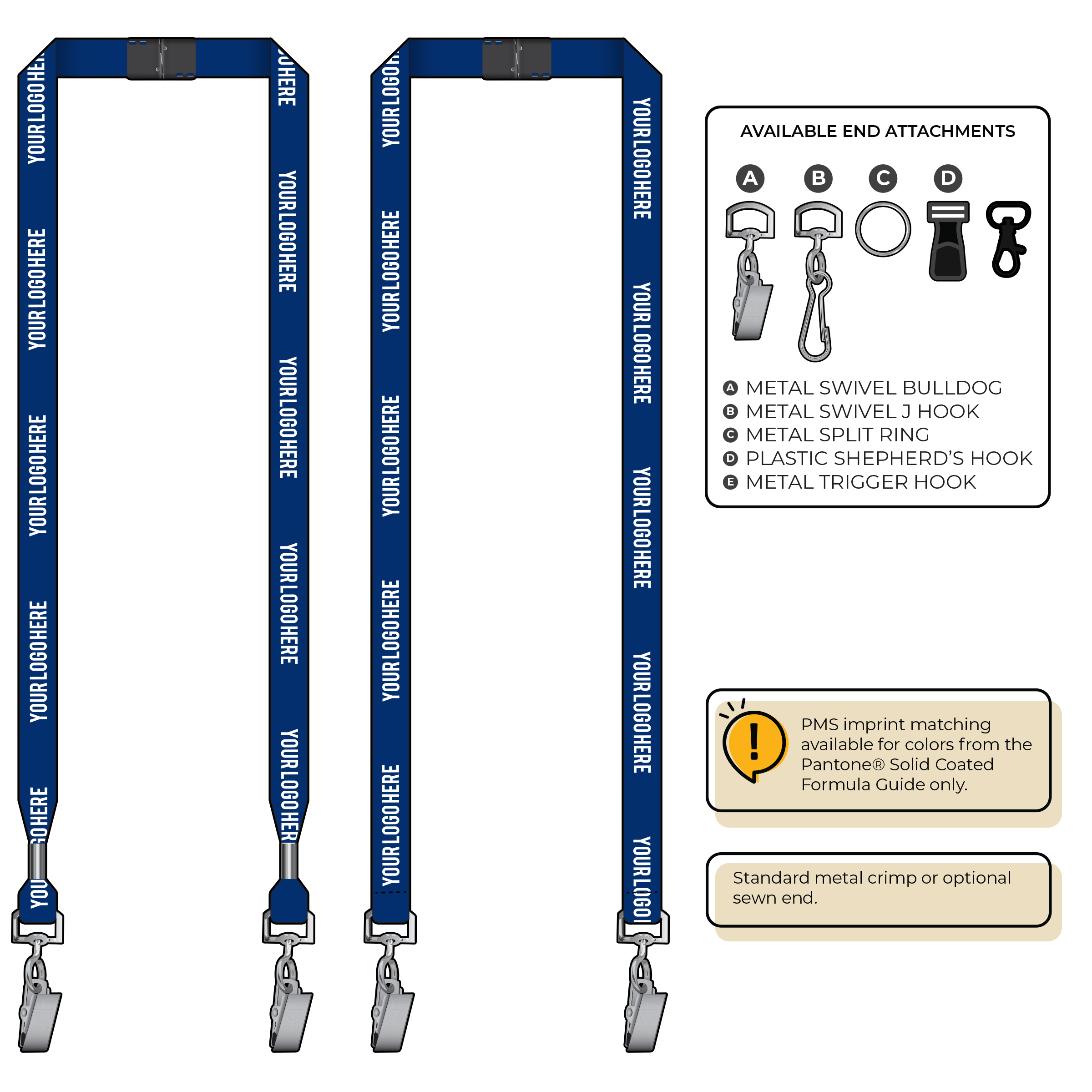 BHML5 | 5/8" Anti-Microbial Silkscreen Lanyards