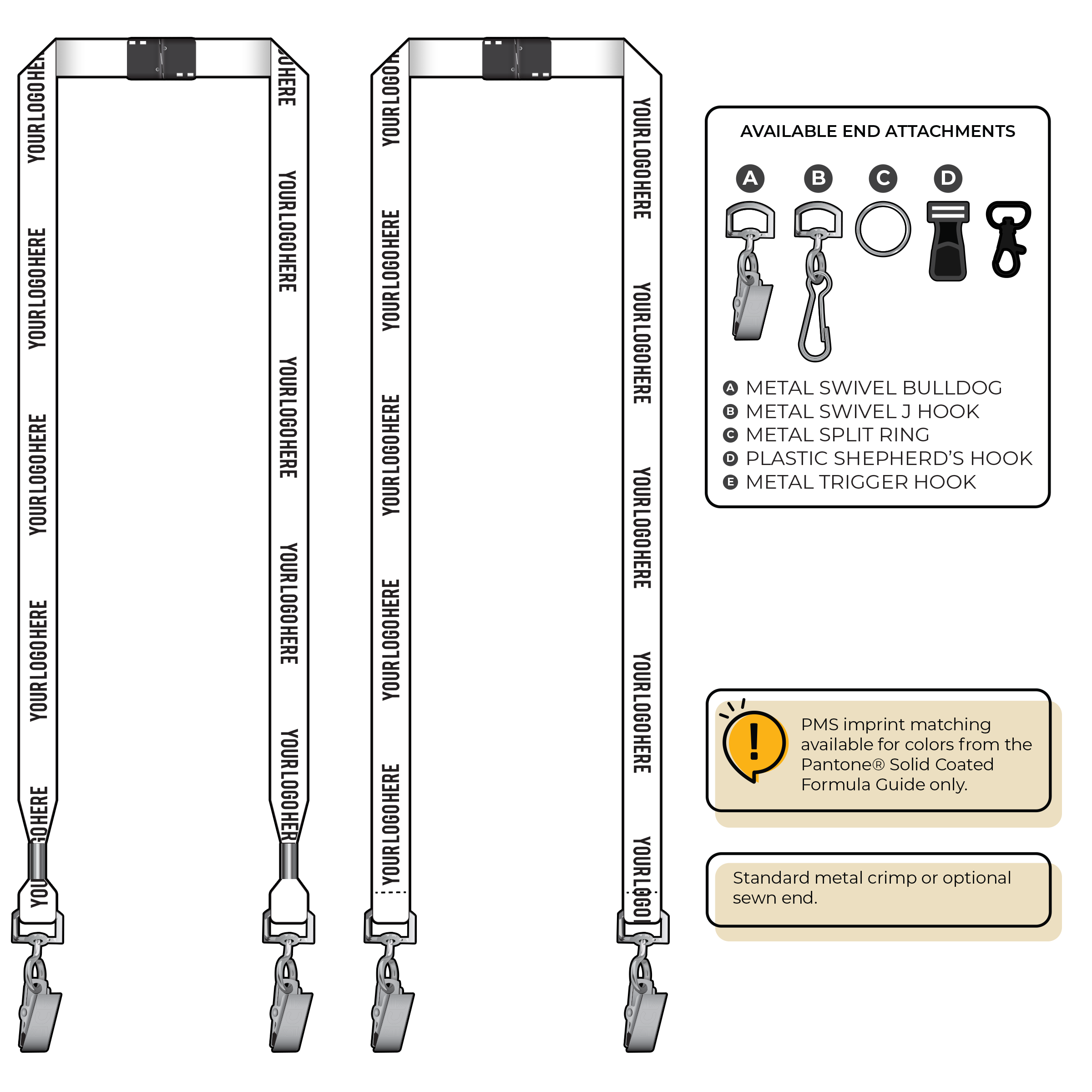 BHML5 | 5/8" Anti-Microbial Silkscreen Lanyards