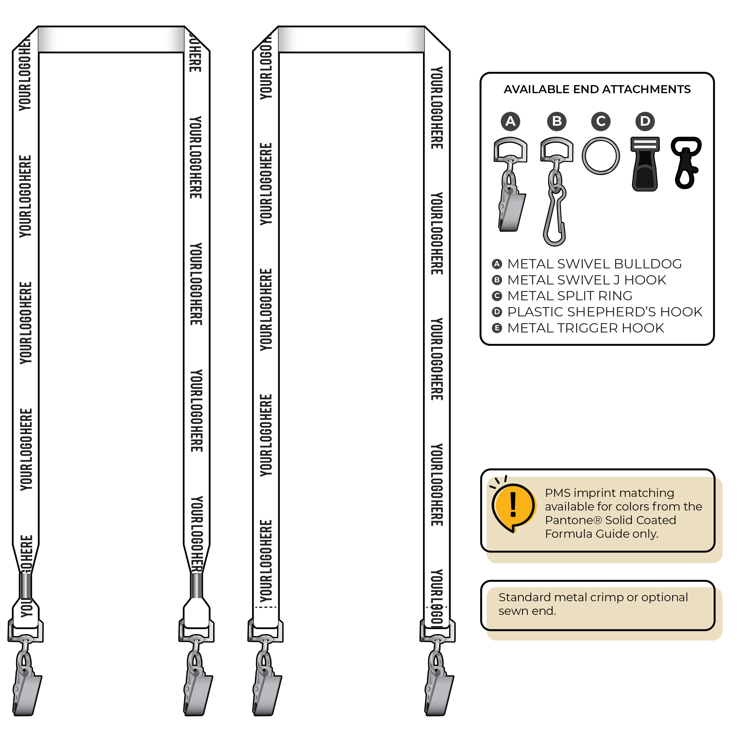 BHML5 | 5/8" Anti-Microbial Silkscreen Lanyards